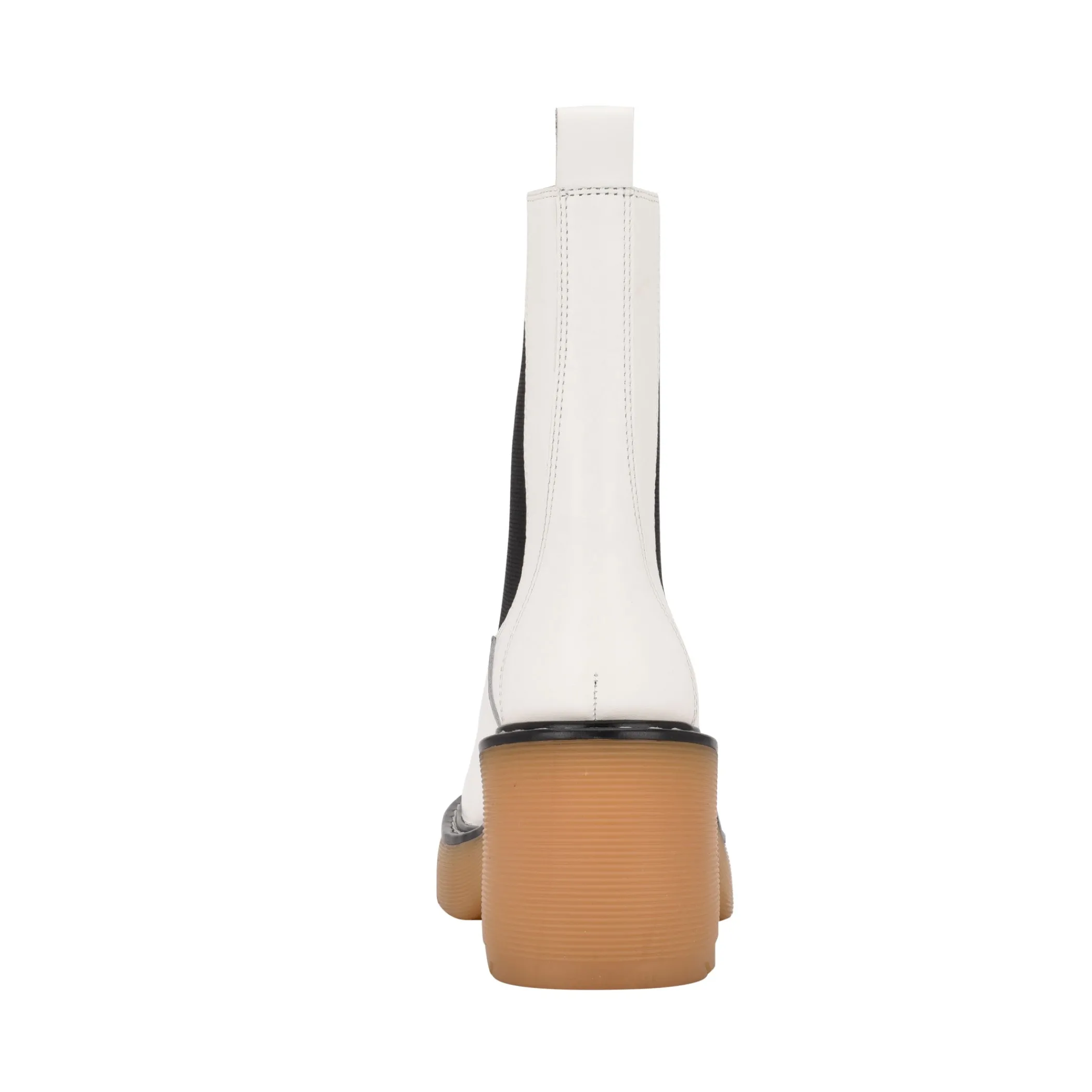 Shop Marc Fisher Fredy Lug Sole Bootie White Leather/Natural