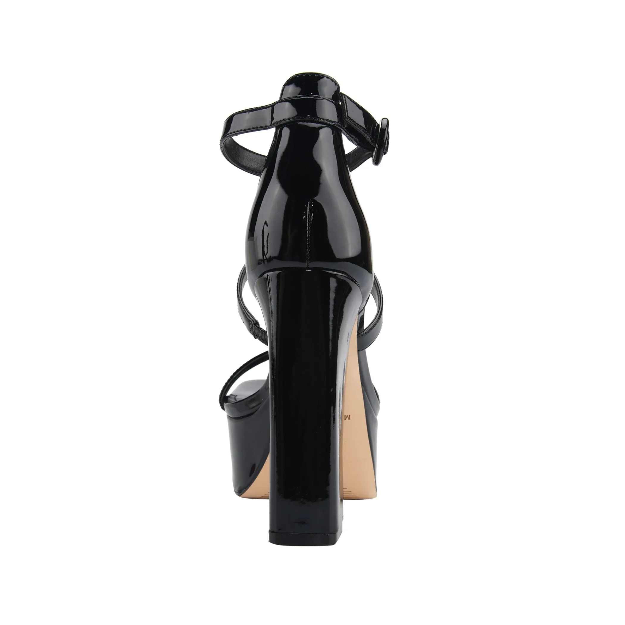 Cheap Marc Fisher Frita Ankle Strap Platform Sandal Black Patent