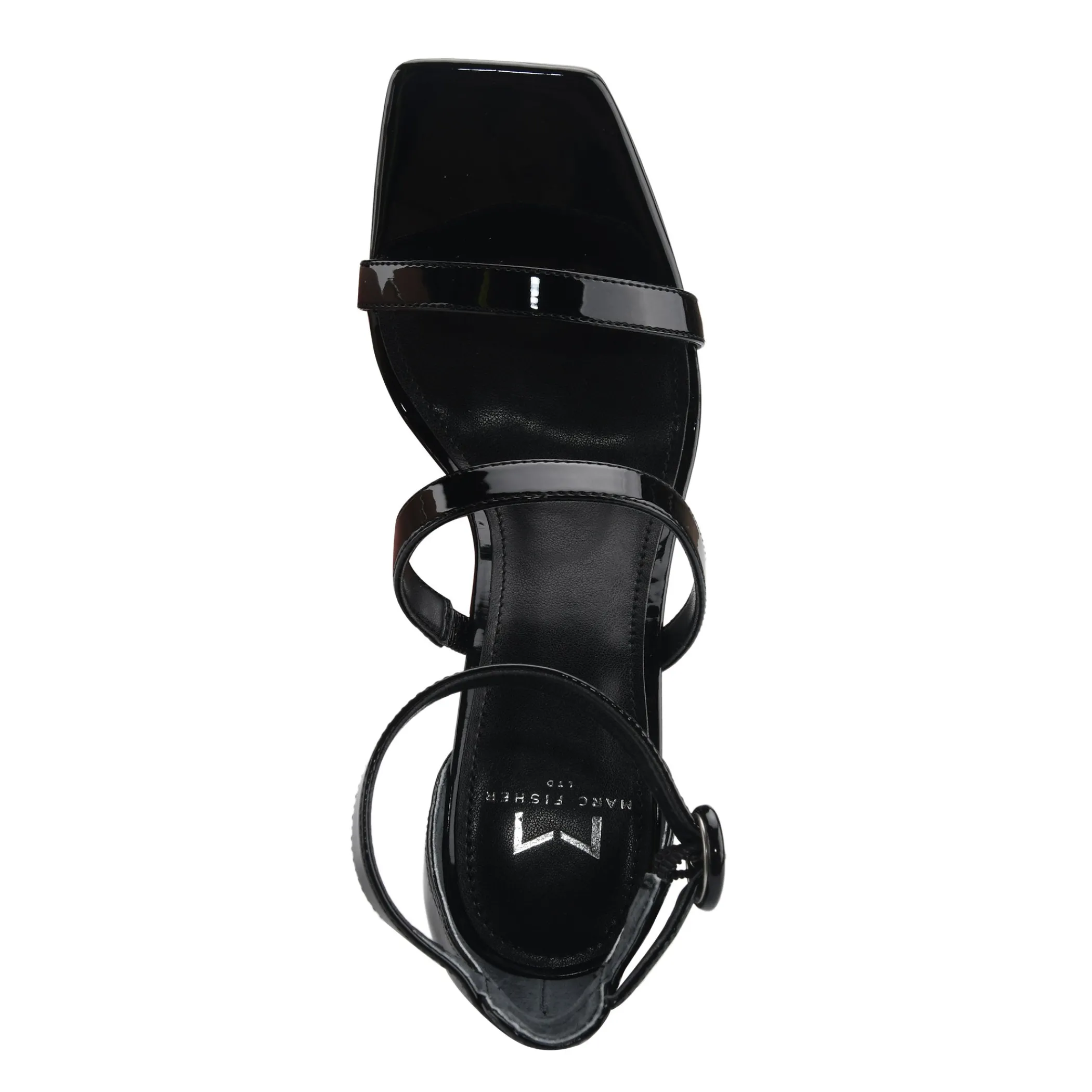 Cheap Marc Fisher Frita Ankle Strap Platform Sandal Black Patent