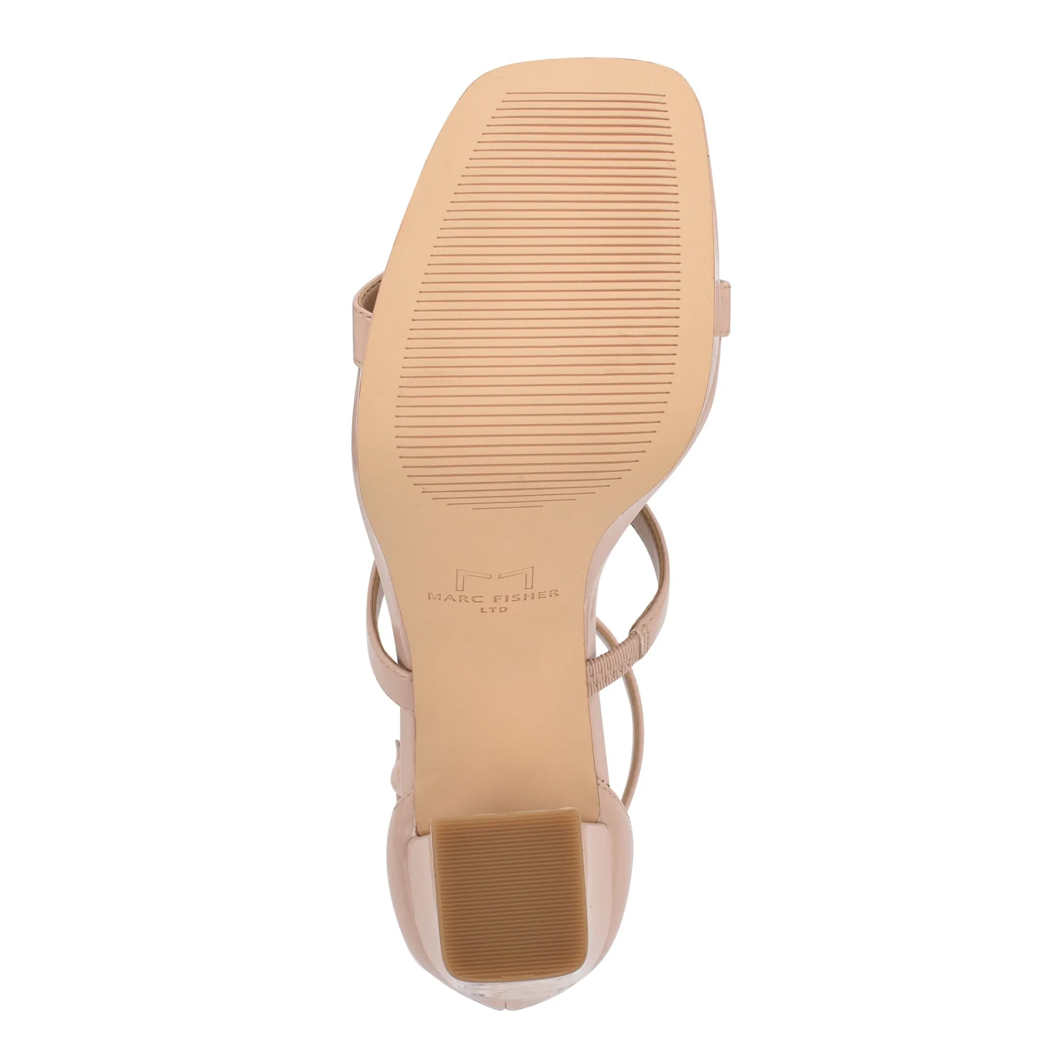 Clearance Marc Fisher Frita Ankle Strap Platform Sandal Nude Patent