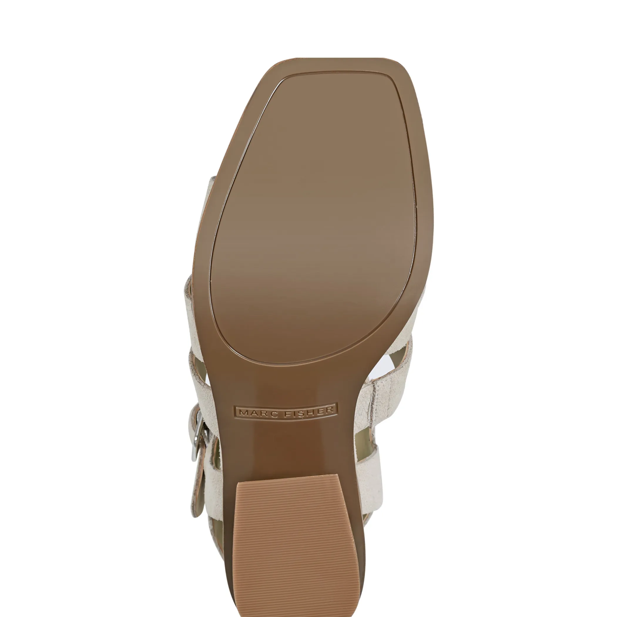 Sale Marc Fisher Fynlee Block Heel Sandal Ivory Suede
