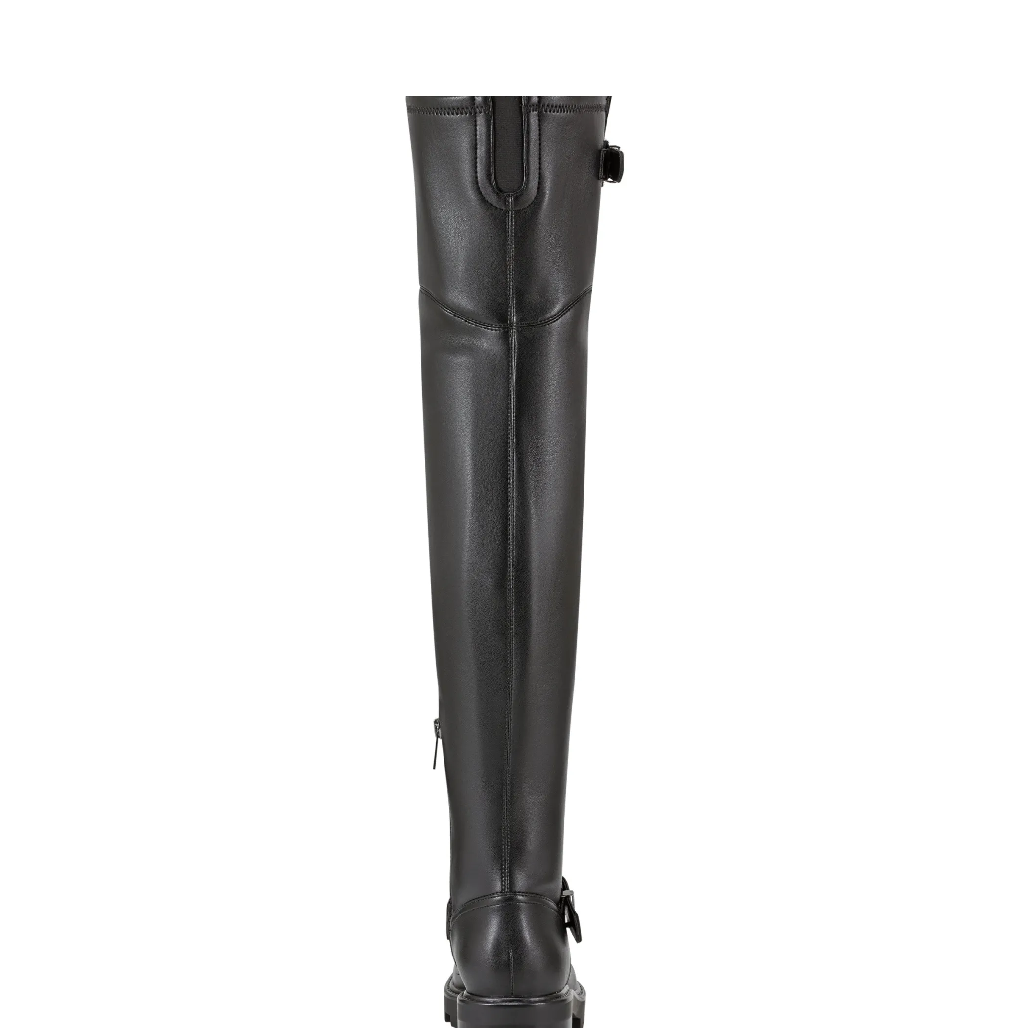 Cheap Marc Fisher Ganven Lug Sole Over The Knee Boot Black Leather
