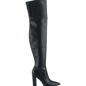 Outlet Marc Fisher Garalyn Over the Knee Boot Black Leather