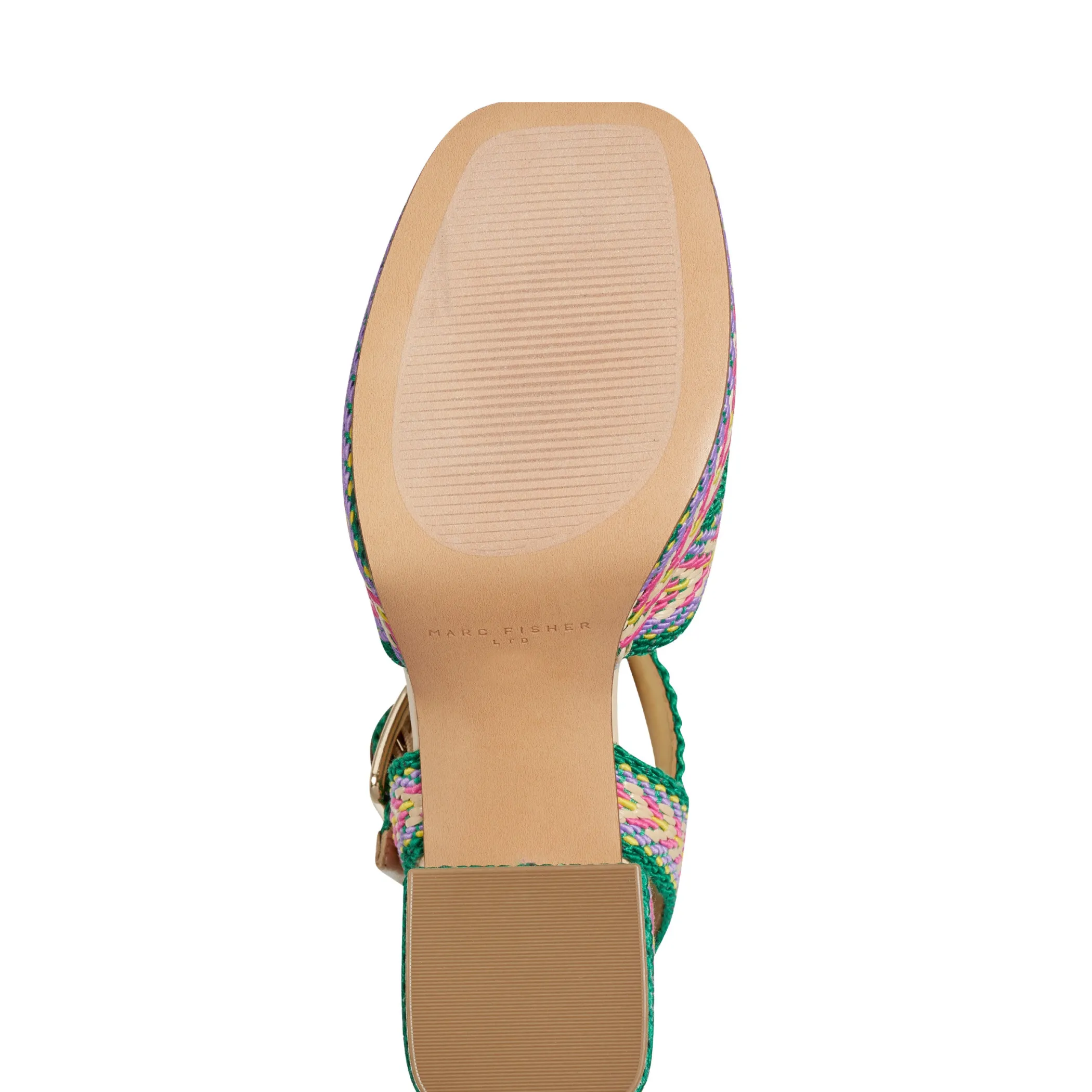 Best Sale Marc Fisher Gemmie Platform Sandal Green Multi