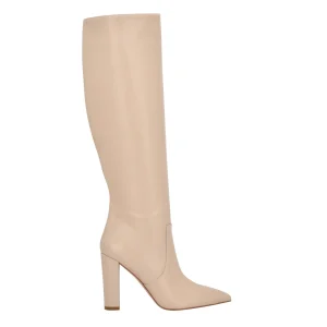 Store Marc Fisher Giancarlo Heeled Boot Beige Leather