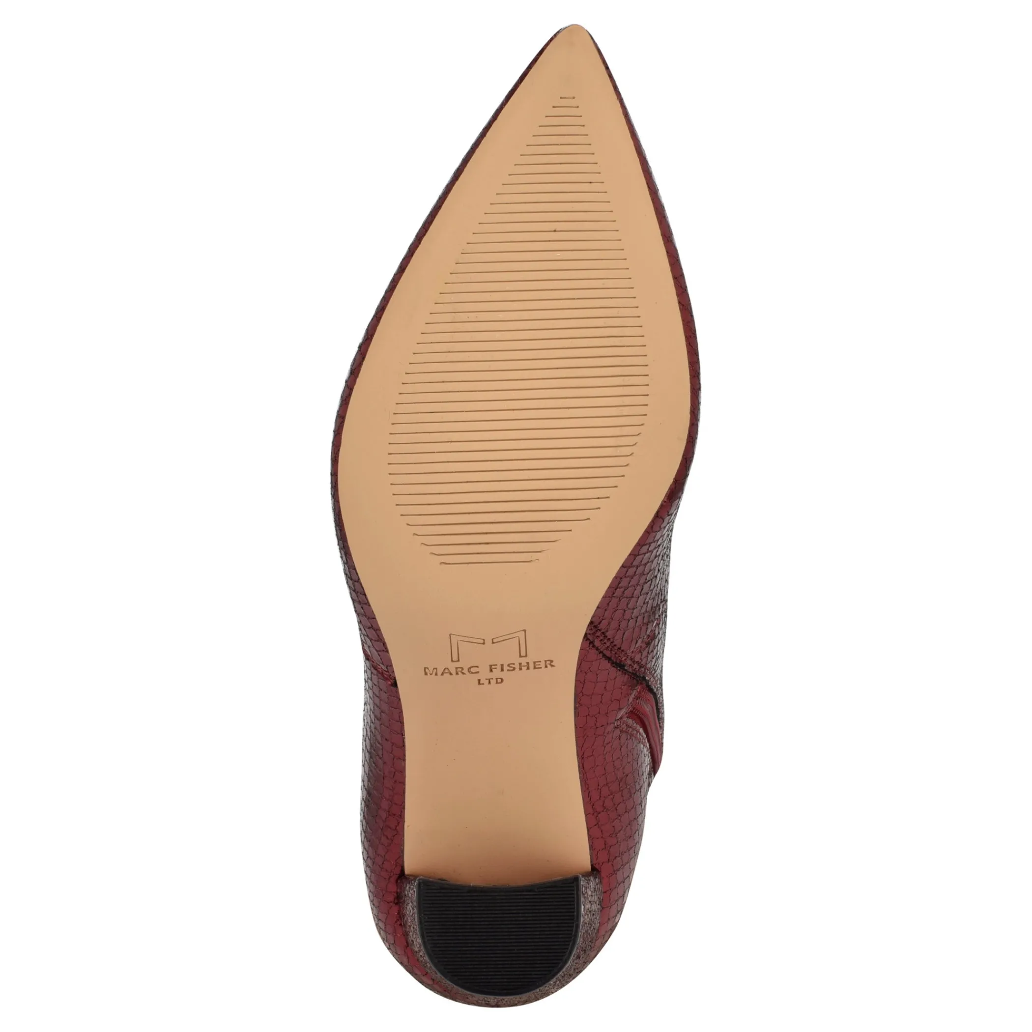 Cheap Marc Fisher Giancarlo Heeled Boot Red Snake Suede