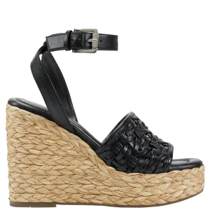 Cheap Marc Fisher Godina Espadrille Wedge Sandal Black