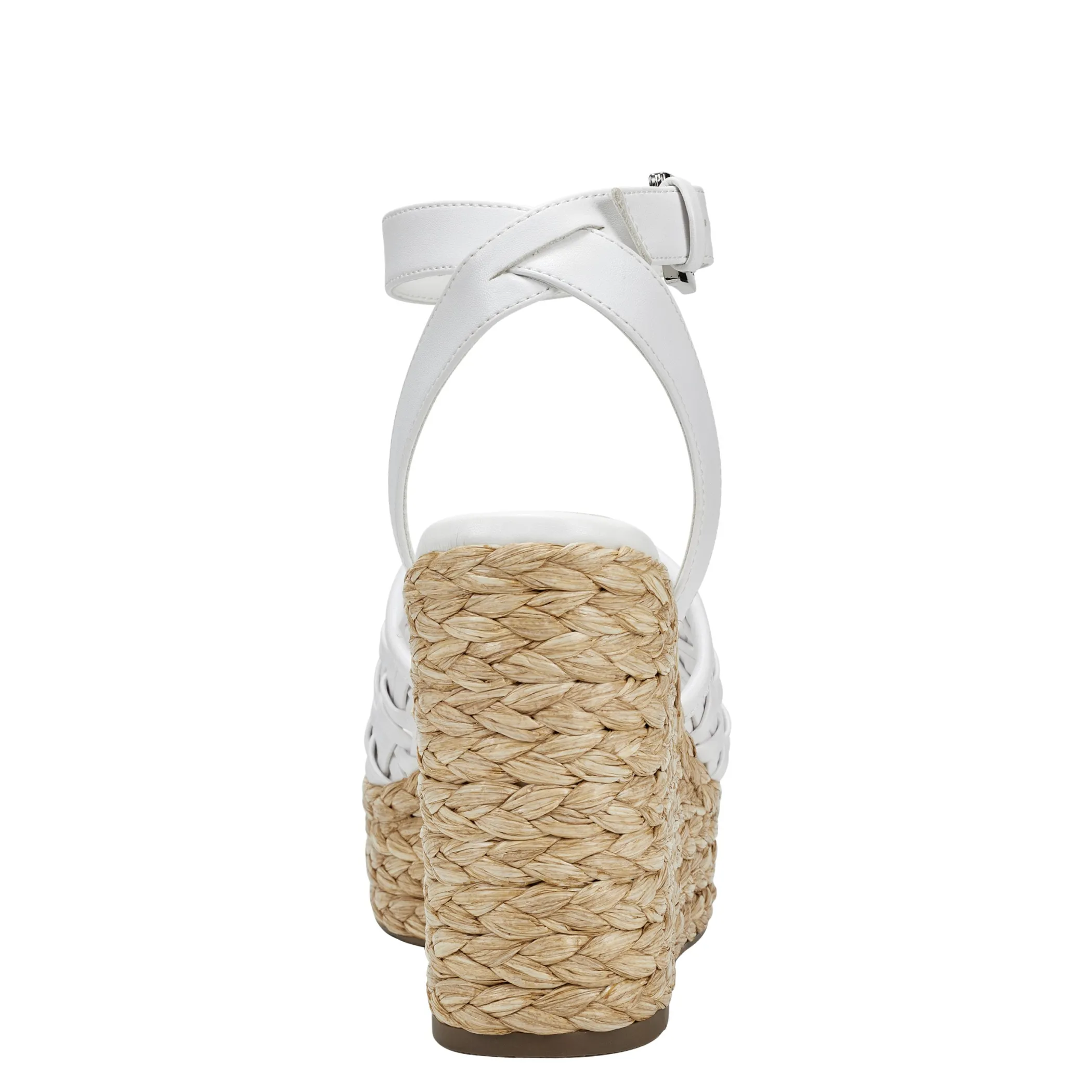 Clearance Marc Fisher Godina Espadrille Wedge Sandal White Suede