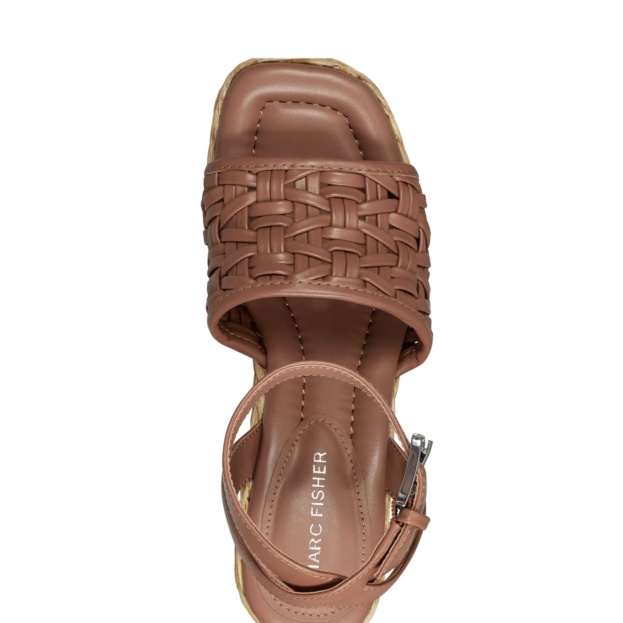 Fashion Marc Fisher Godina Espadrille Wedge Sandal Dark Natural