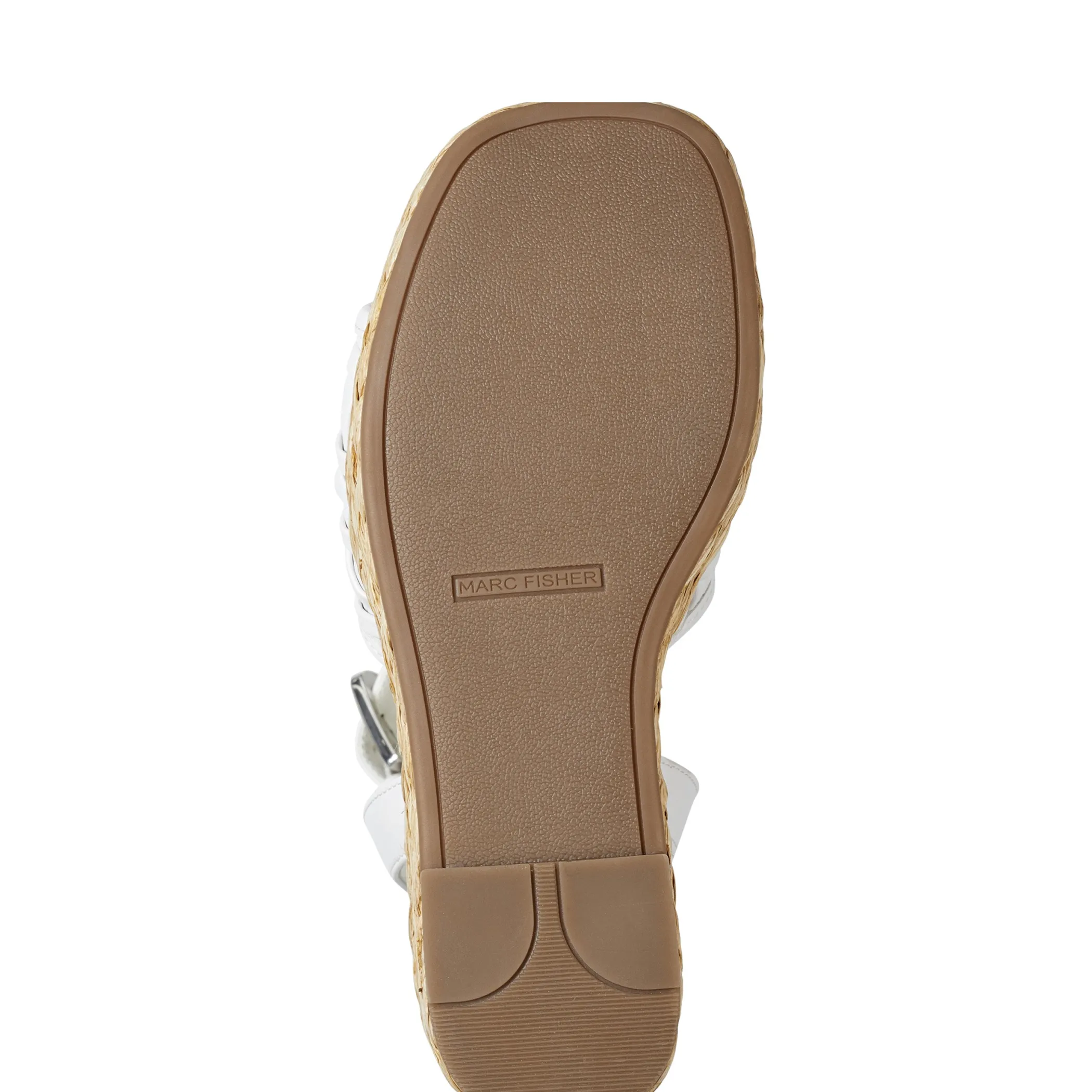 Clearance Marc Fisher Godina Espadrille Wedge Sandal White Suede