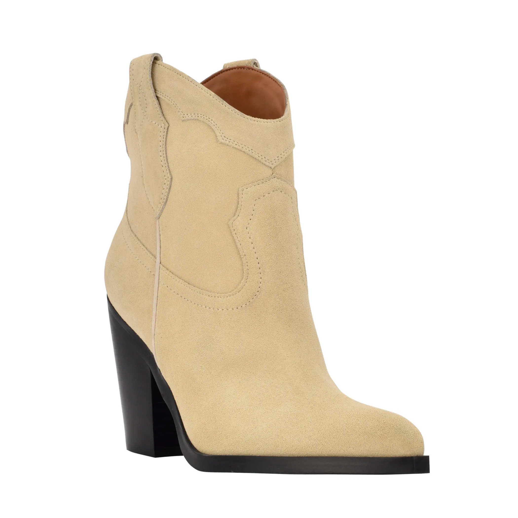 Best Sale Marc Fisher Gona Western Bootie Light Natural Suede