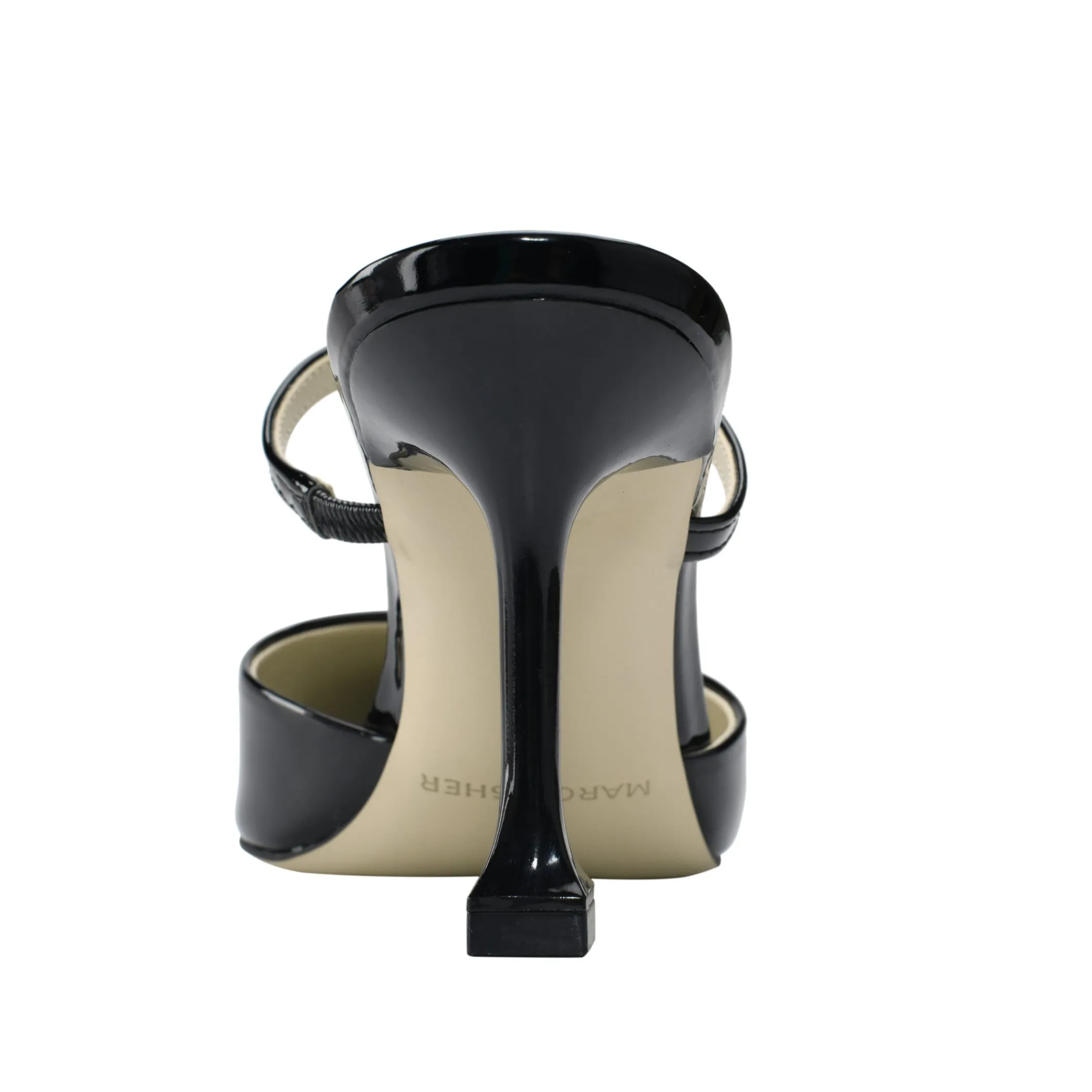 Best Sale Marc Fisher Hadais Heeled Mule Black Patent