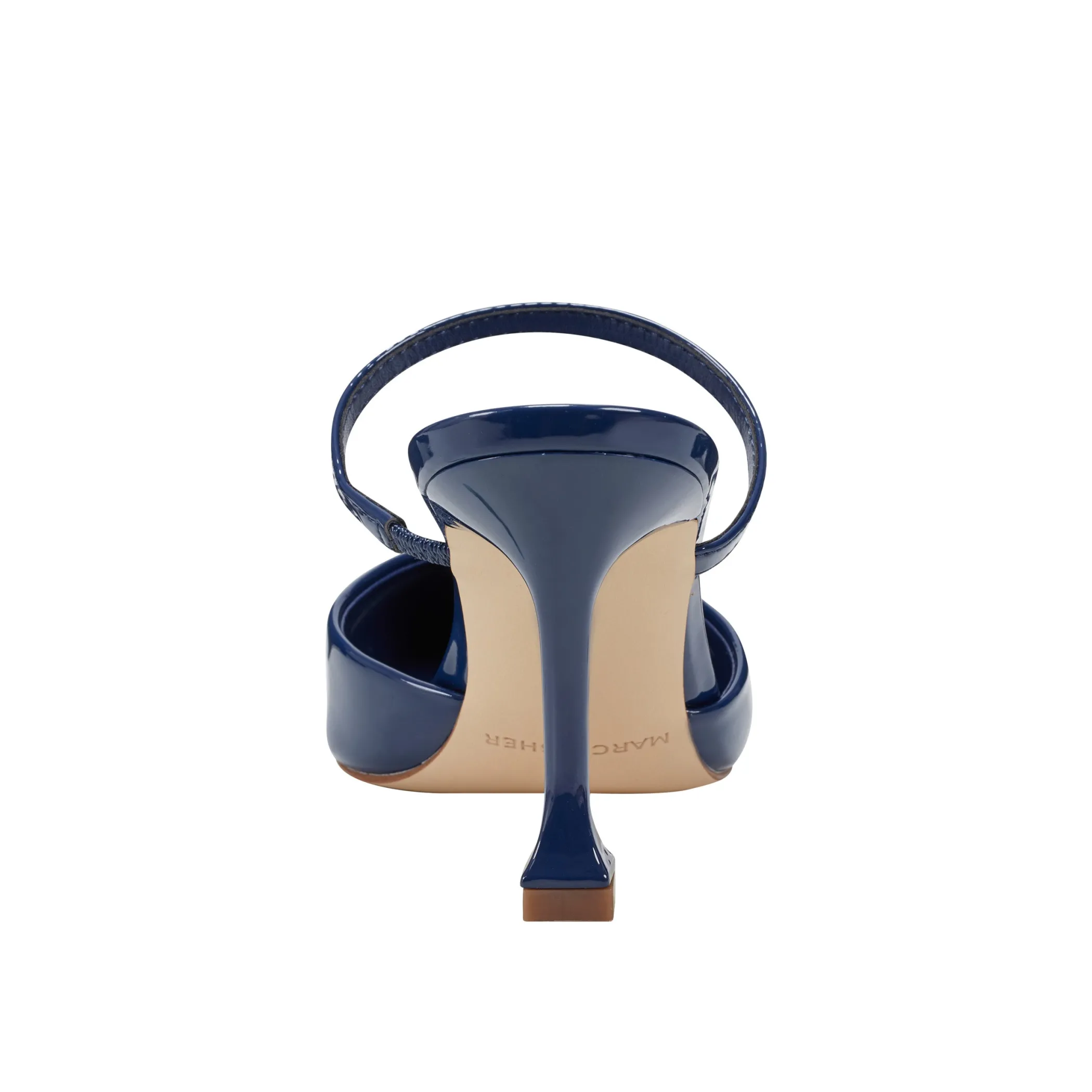 Shop Marc Fisher Hadais Heeled Mule Navy Patent