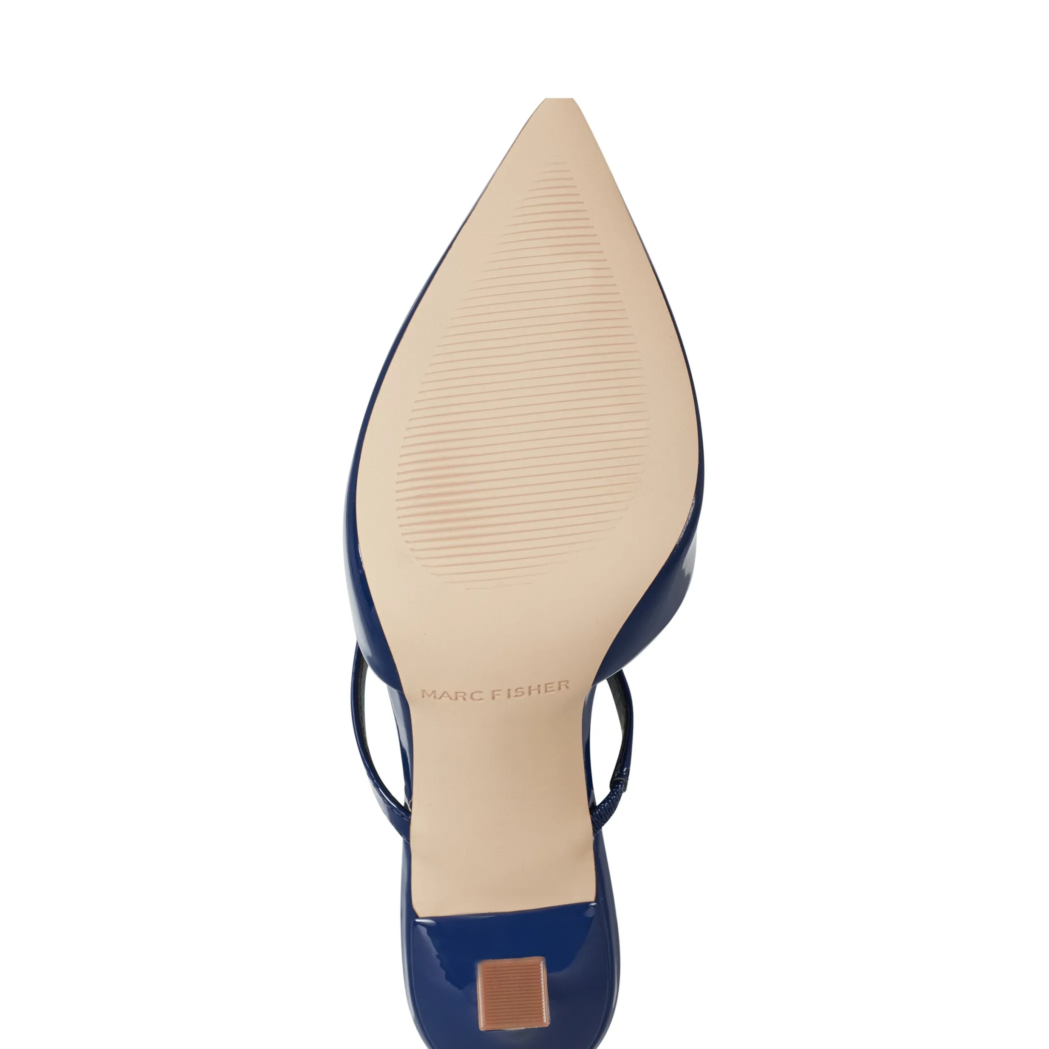 Shop Marc Fisher Hadais Heeled Mule Navy Patent