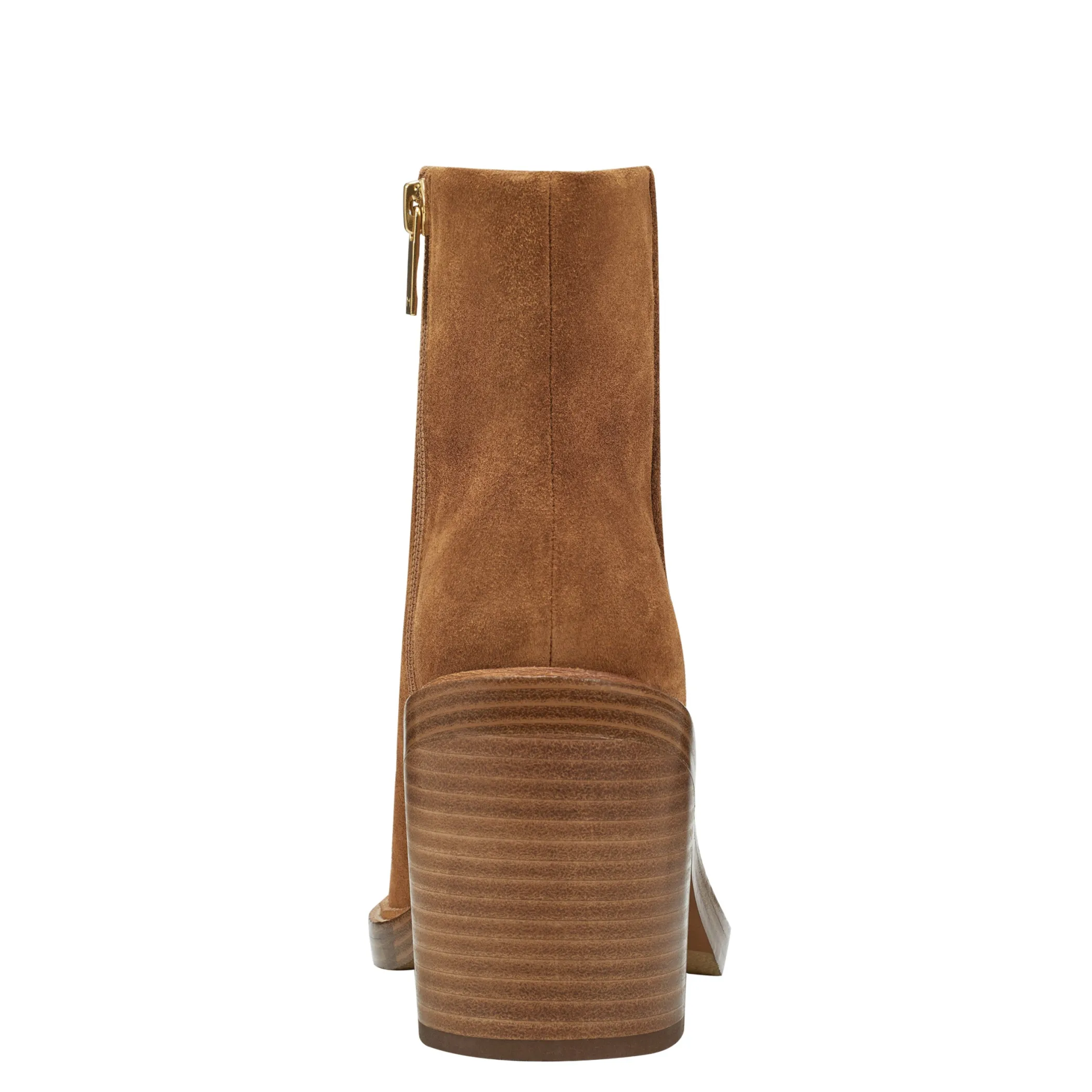 New Marc Fisher Haleena Round Toe Bootie Tan Suede