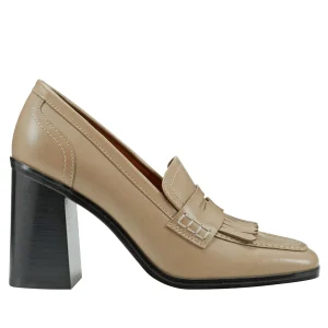 Best Sale Marc Fisher Hamish Block Heel Loafer Taupe