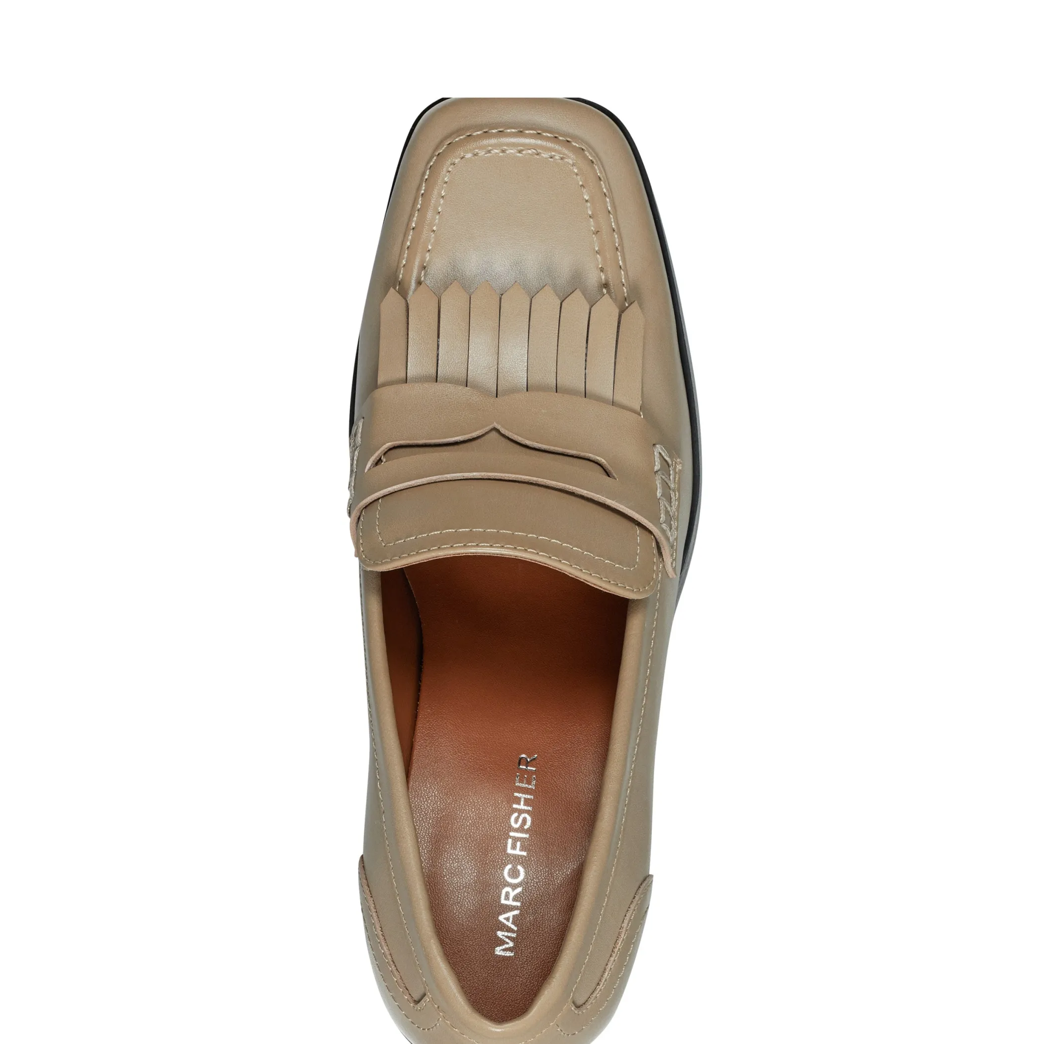 Best Sale Marc Fisher Hamish Block Heel Loafer Taupe