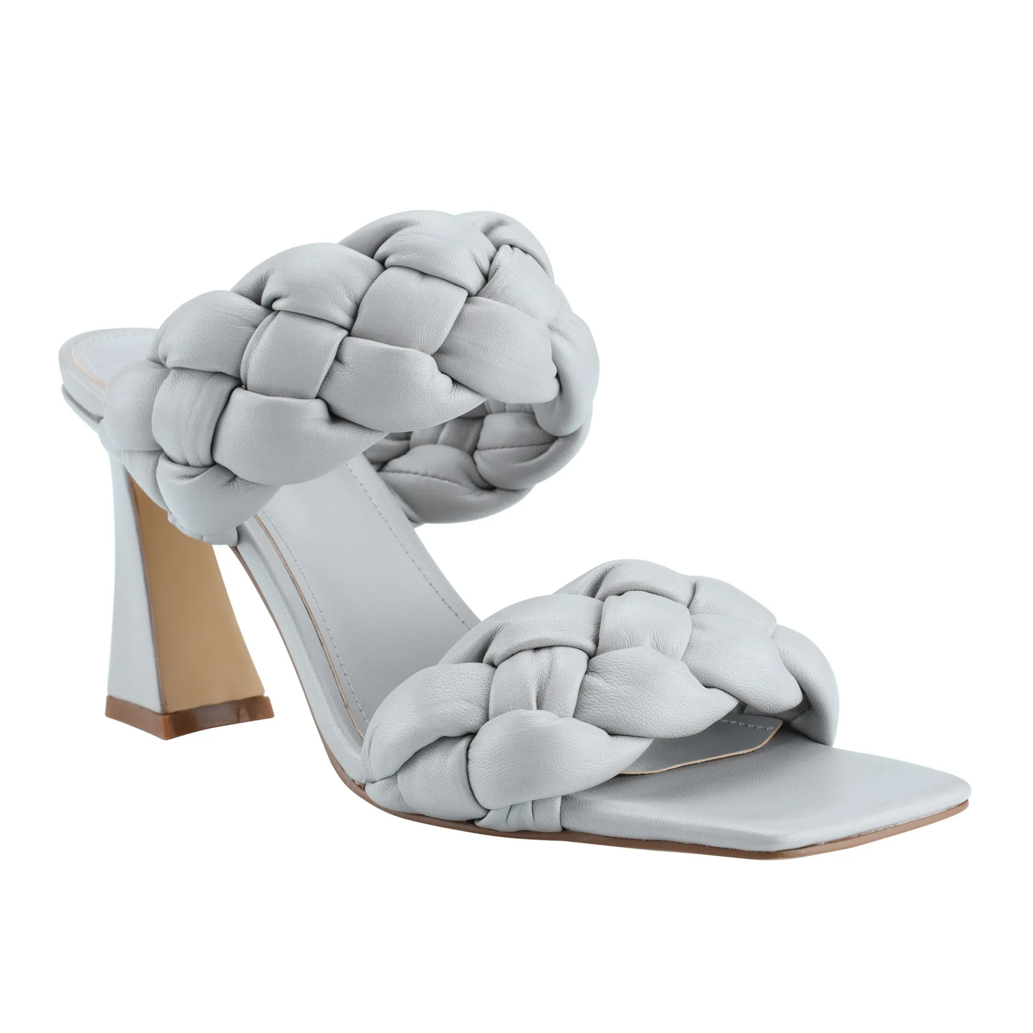 Best Sale Marc Fisher Hammy Heeled Sandal Grey Leather