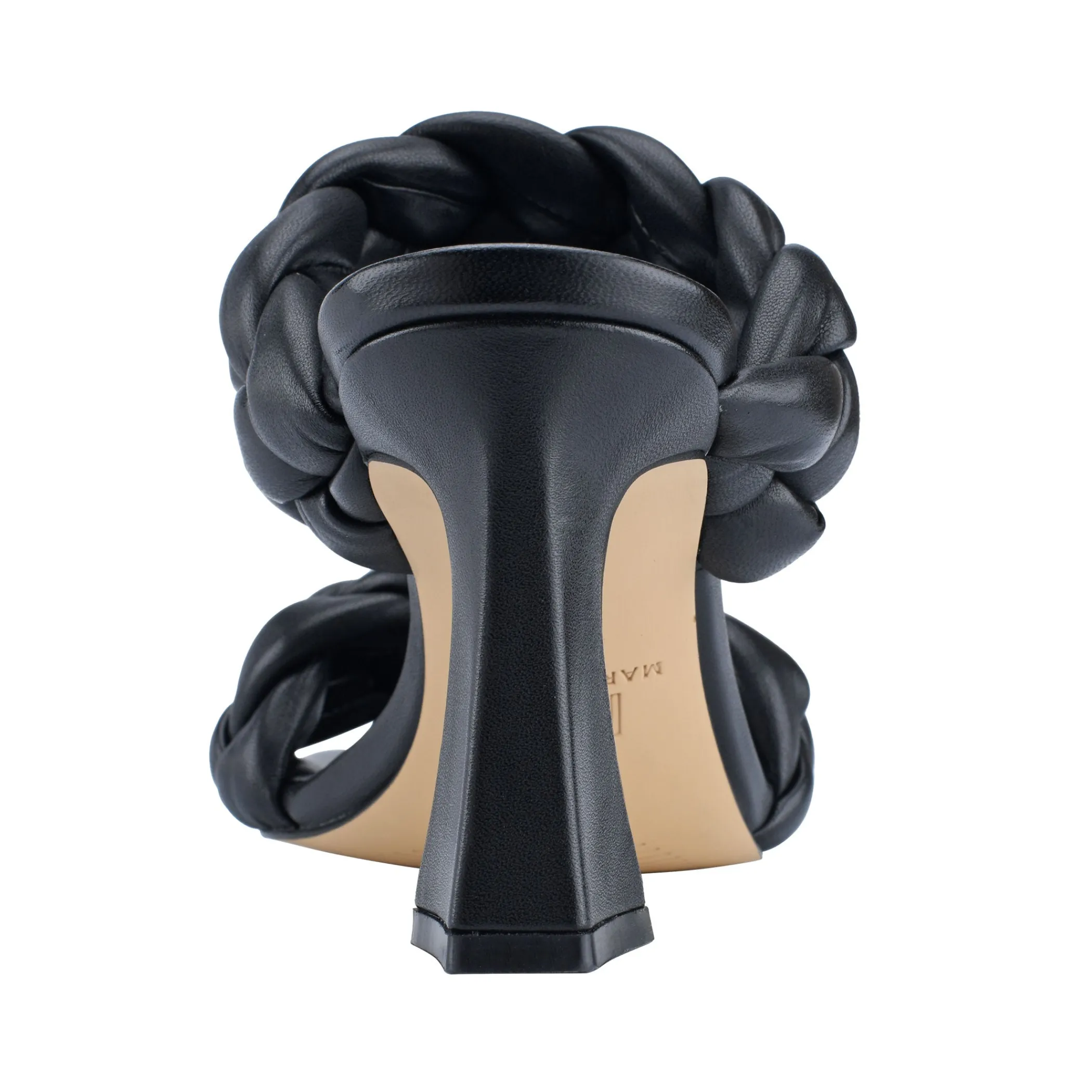 Shop Marc Fisher Hammy Heeled Sandal Black Leather