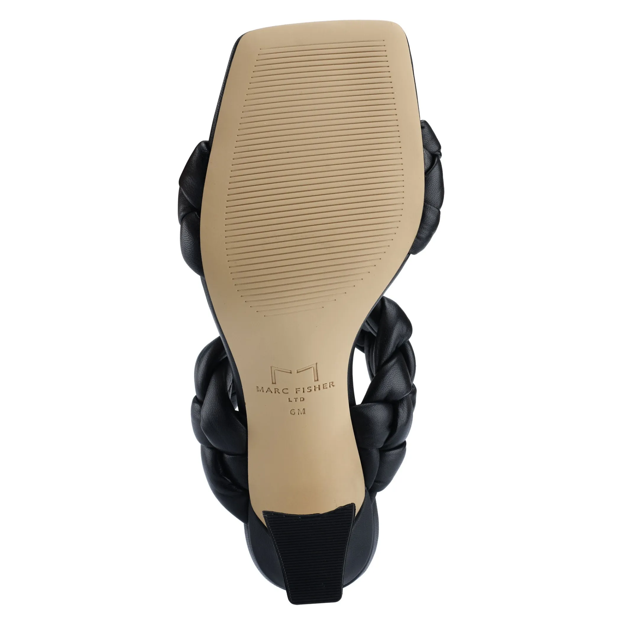 Shop Marc Fisher Hammy Heeled Sandal Black Leather