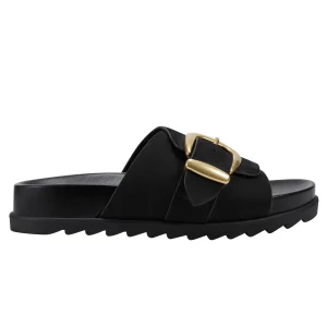 Clearance Marc Fisher Hattie Footbed Slide Sandal Black