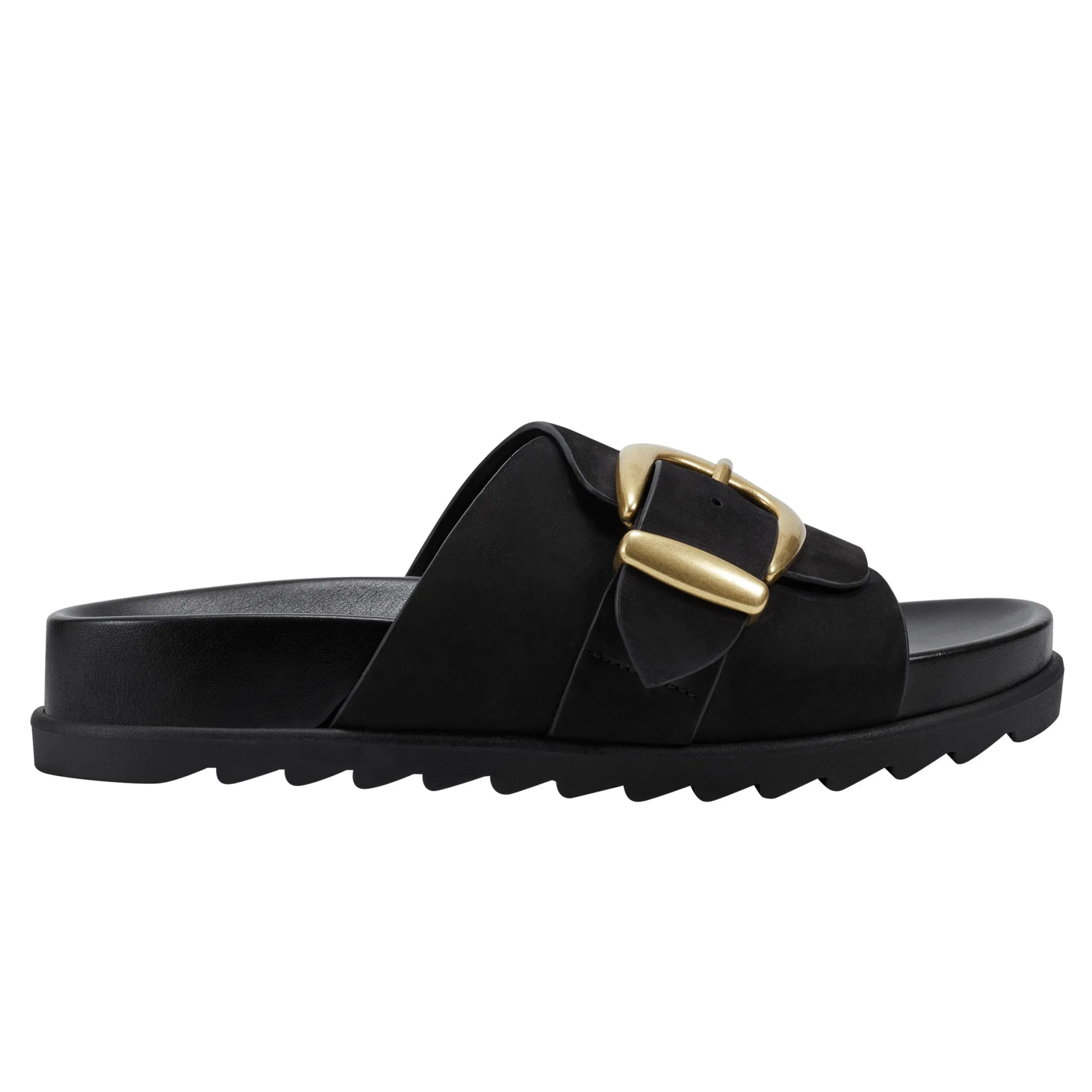 Clearance Marc Fisher Hattie Footbed Slide Sandal Black