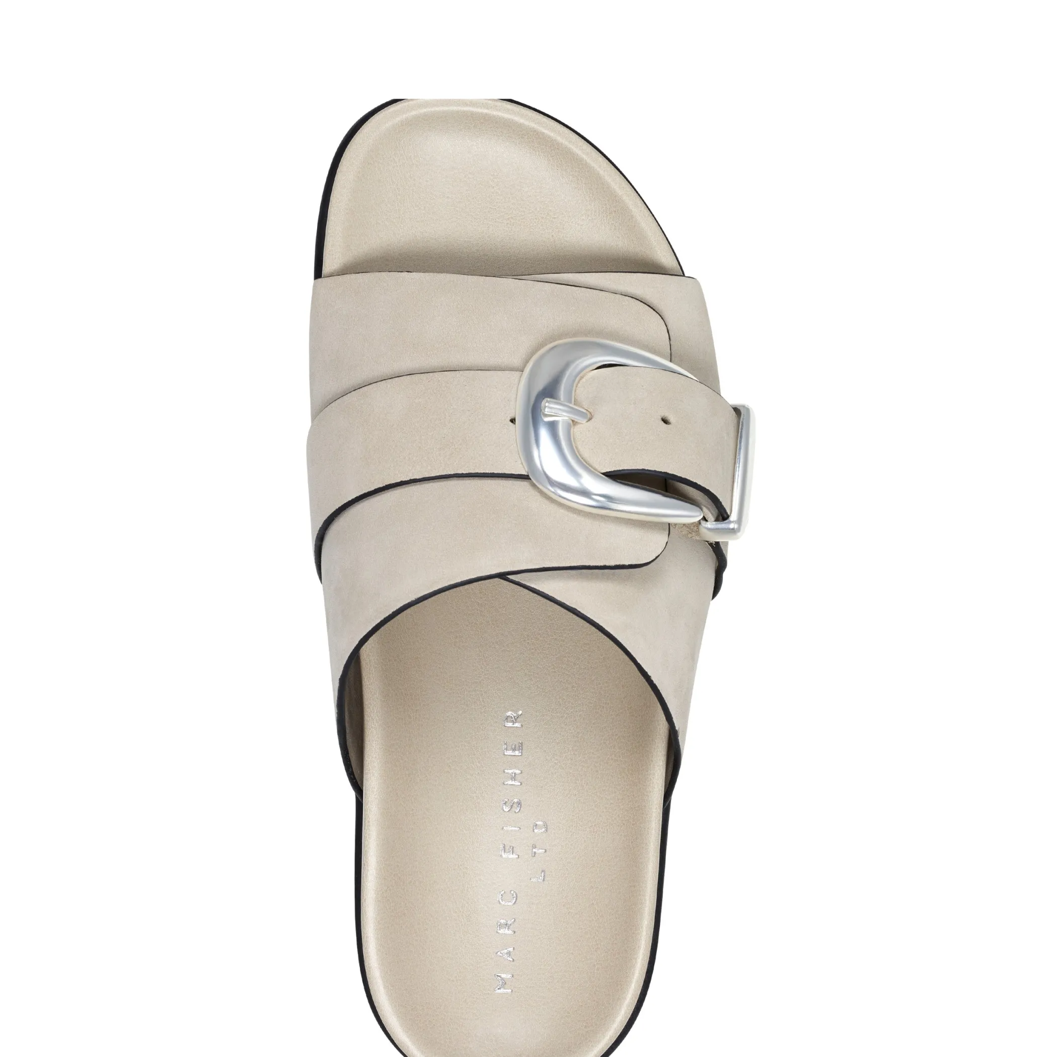 Clearance Marc Fisher Hattie Footbed Slide Sandal Light Natural