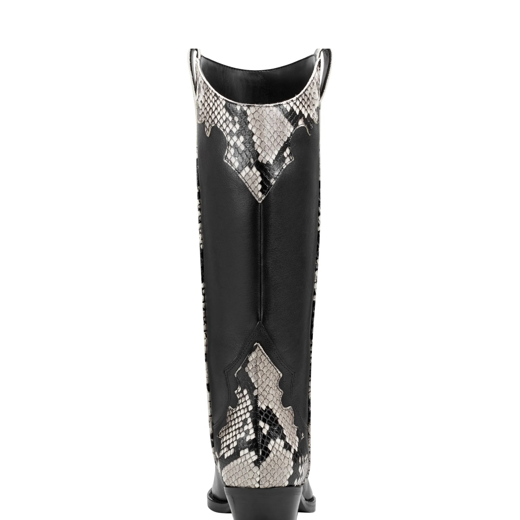 Shop Marc Fisher Hilaria Western Boot Black Leather Snakeskin