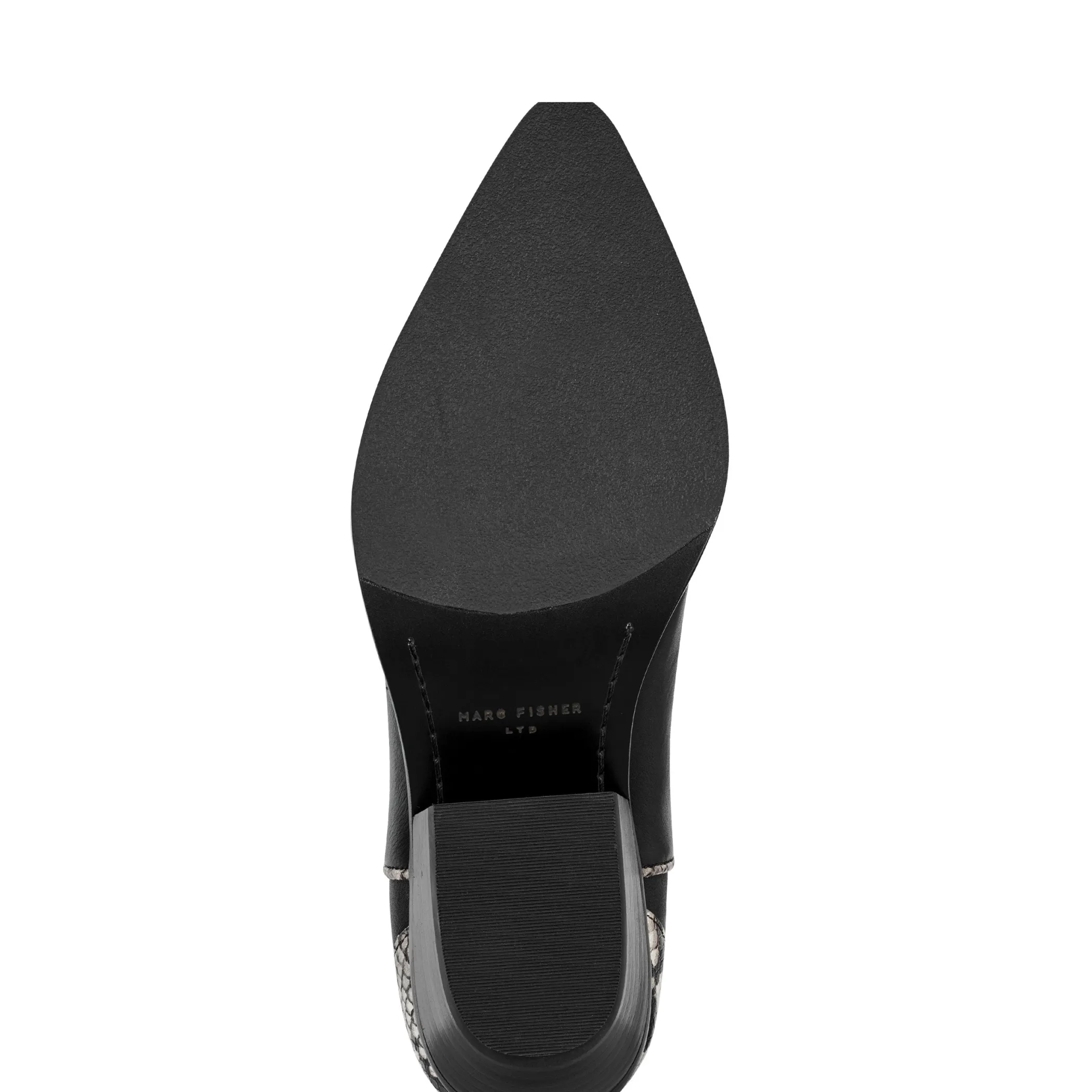Shop Marc Fisher Hilaria Western Boot Black Leather Snakeskin