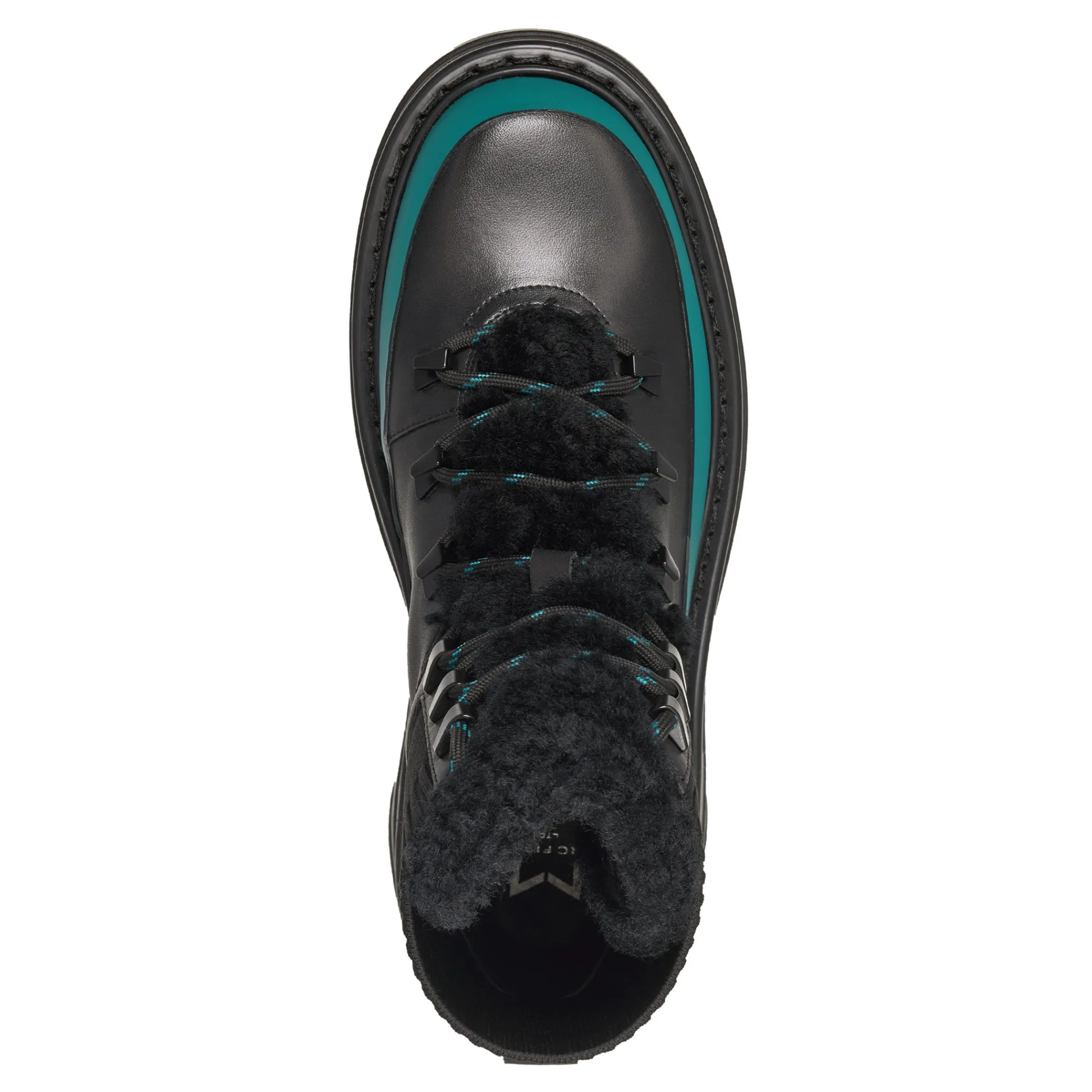 Store Marc Fisher Izuma Lugsole Bootie Black/Teal Leather