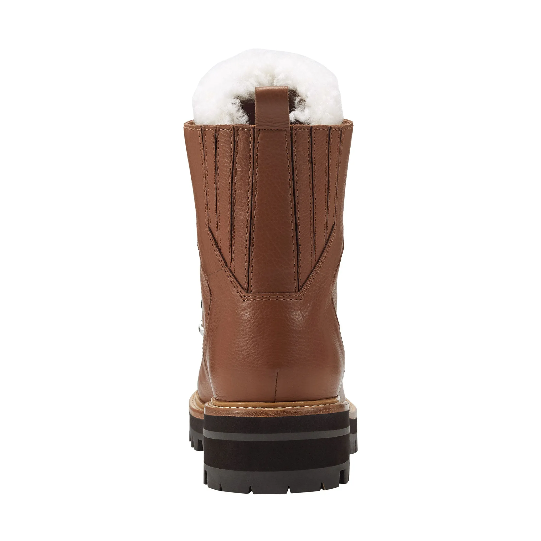 Best Marc Fisher Izzie Lugsole Ankle Boot Dark Natural Leather