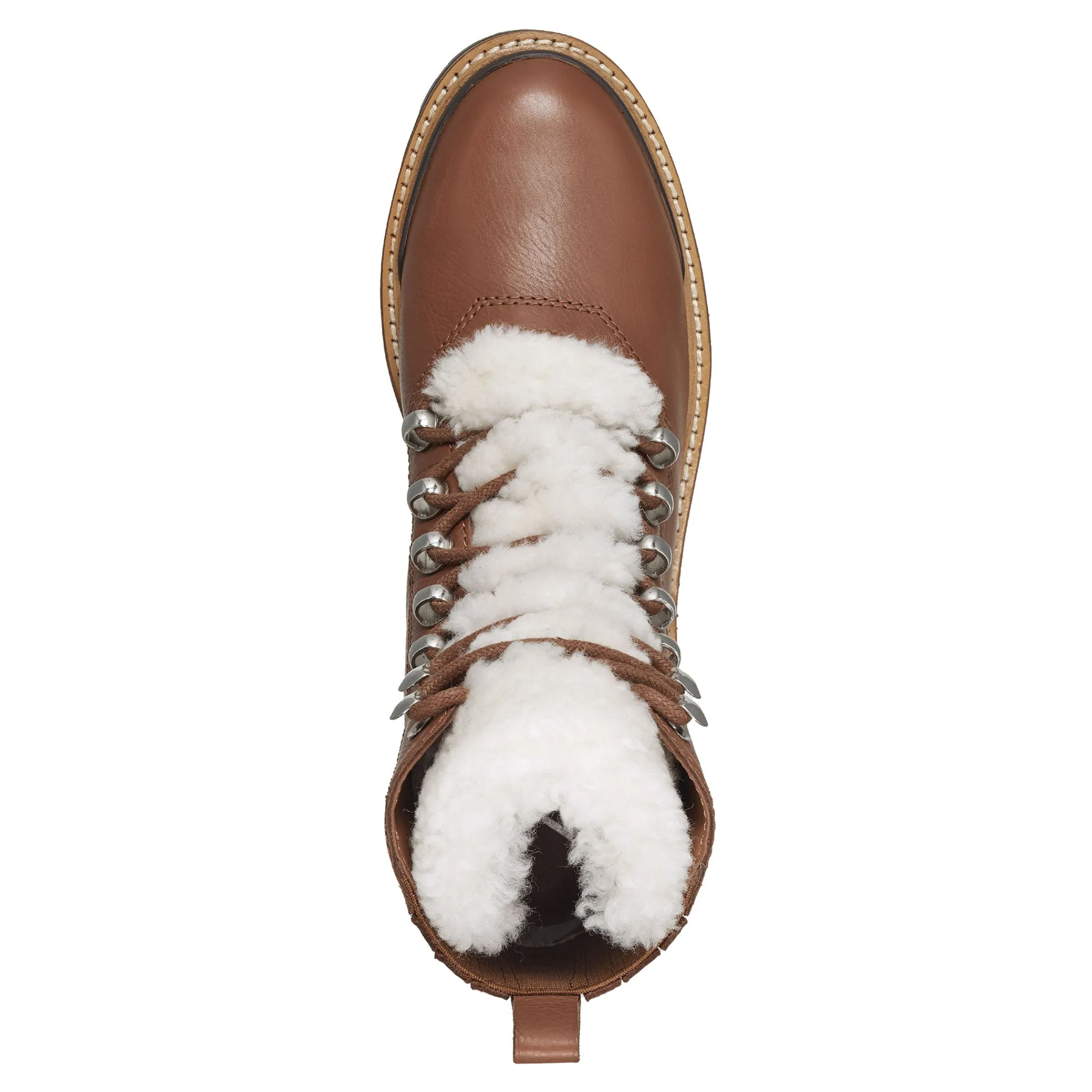 Best Marc Fisher Izzie Lugsole Ankle Boot Dark Natural Leather