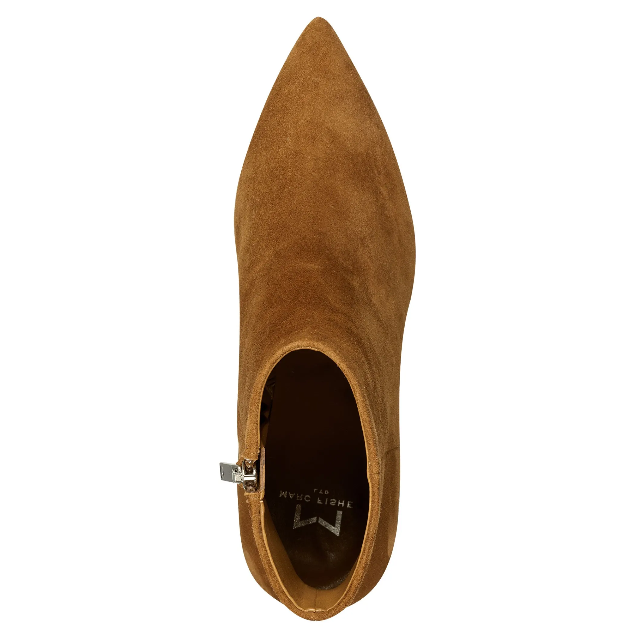 Store Marc Fisher Jarli Pointy Ankle Bootie Brown Suede