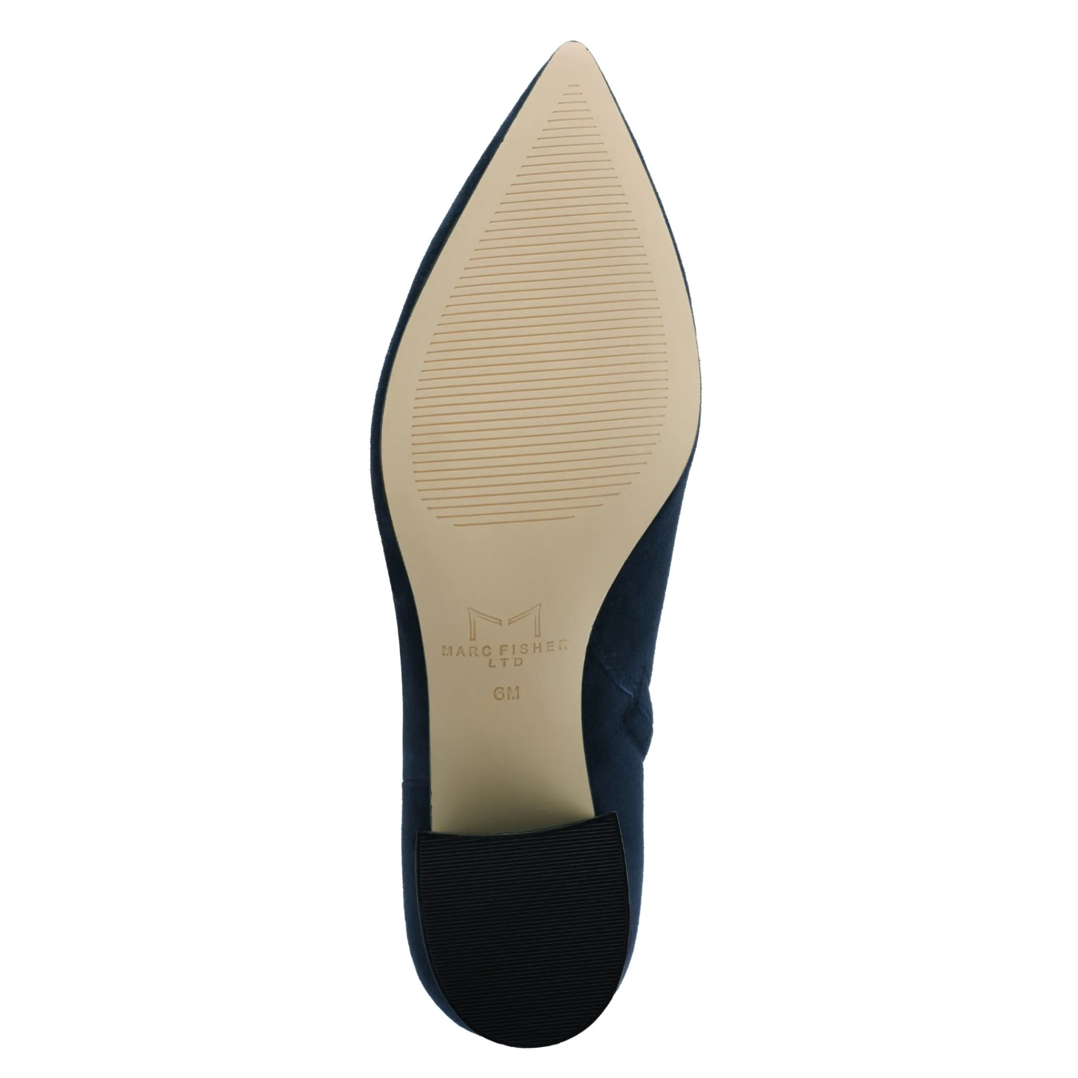 Clearance Marc Fisher Jarli Pointy Ankle Bootie Navy Suede