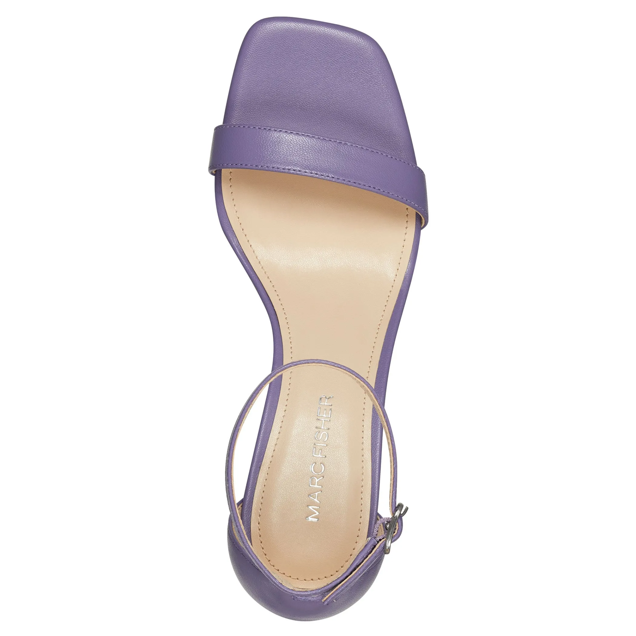 Sale Marc Fisher Jaron Ankle Strap Heeled Sandal Purple Leather