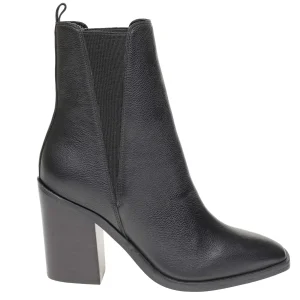 Clearance Marc Fisher Kristie Heeled Bootie Black Leather
