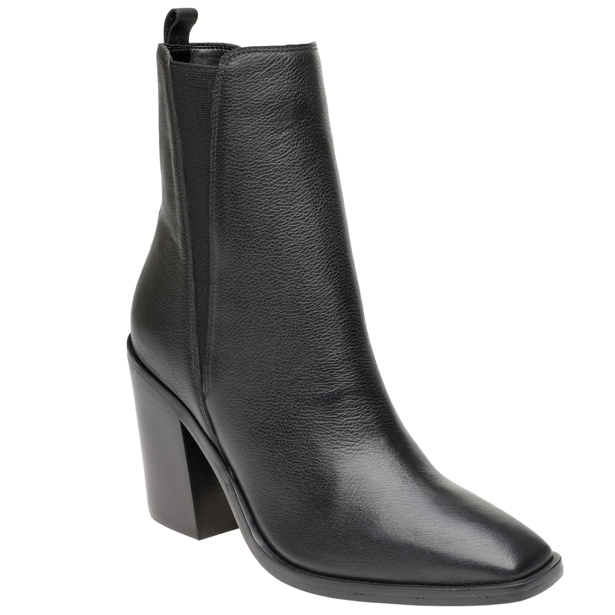 Clearance Marc Fisher Kristie Heeled Bootie Black Leather