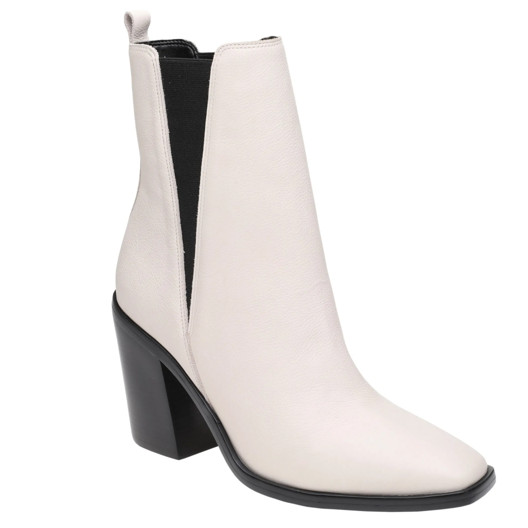 Sale Marc Fisher Kristie Heeled Bootie Chic Cream Leather
