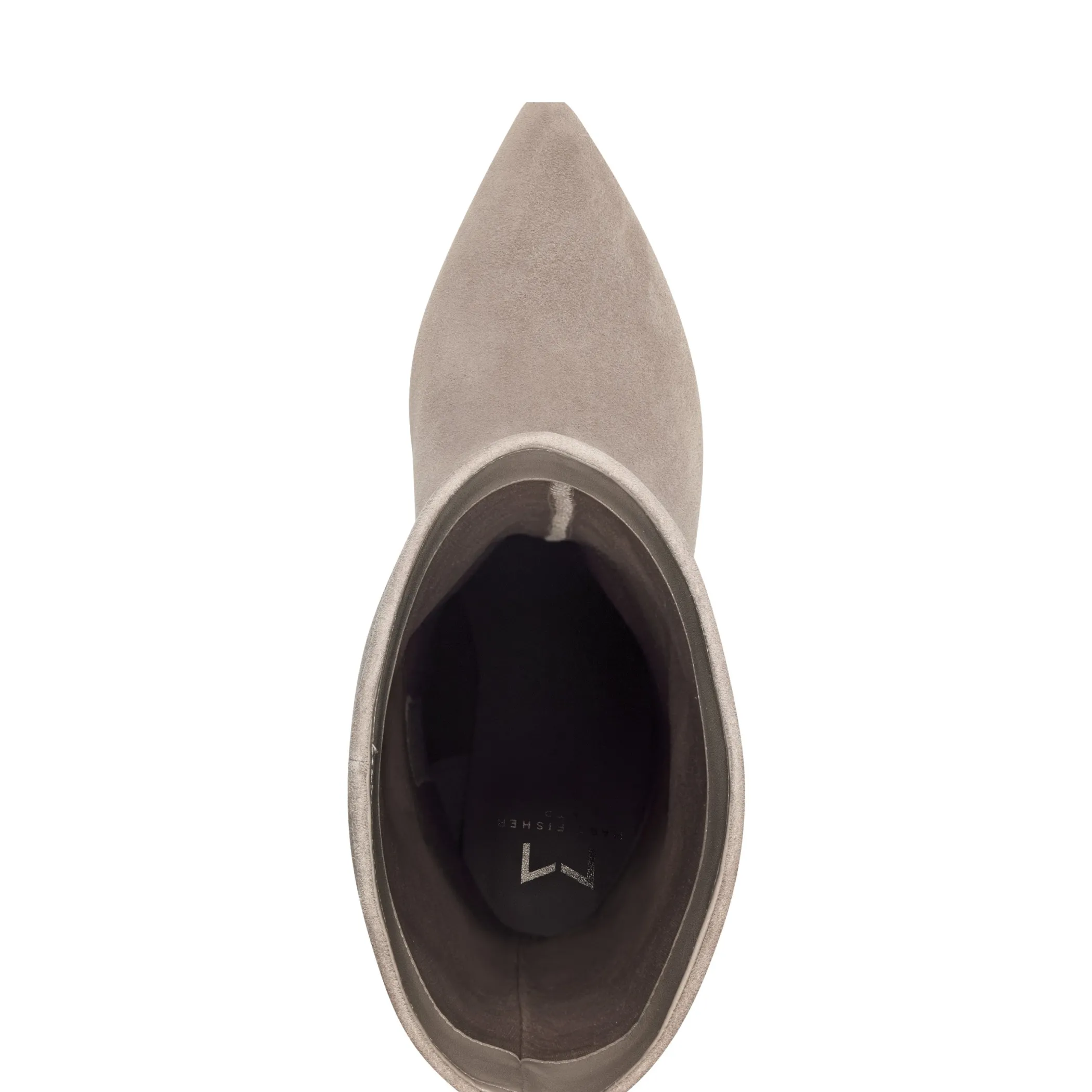 Store Marc Fisher Larita Block Heel Boot Taupe Suede