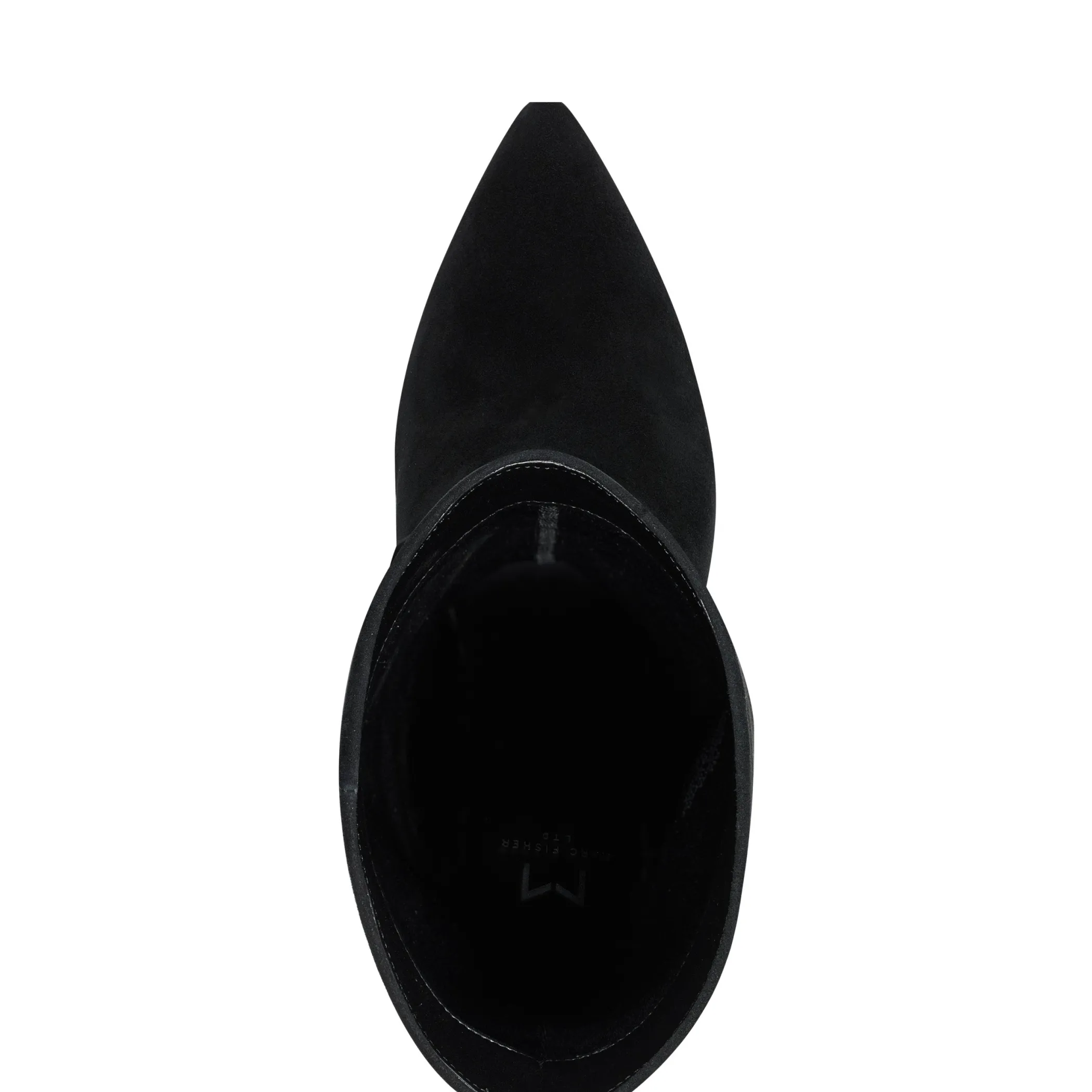 New Marc Fisher Larita Block Heel Boot Black Suede
