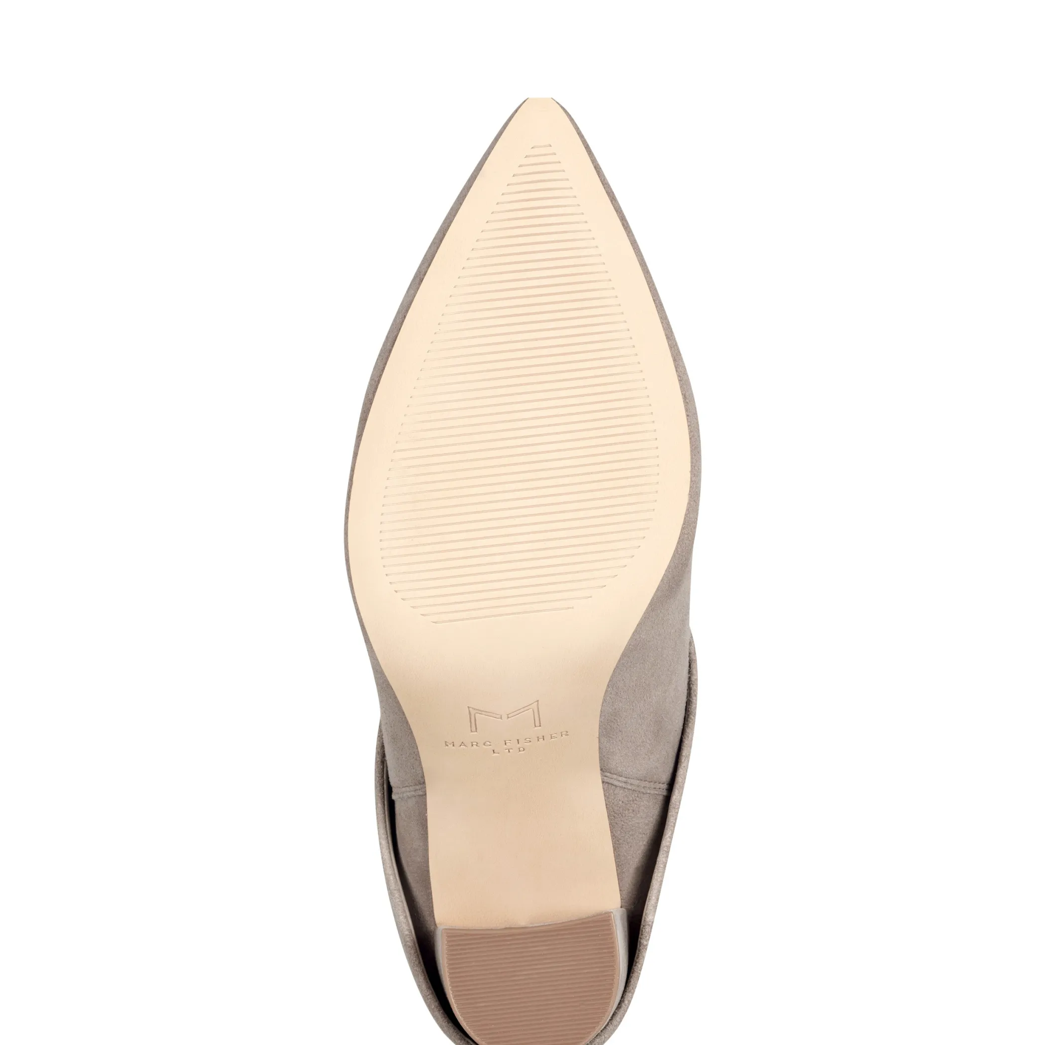 Store Marc Fisher Larita Block Heel Boot Taupe Suede