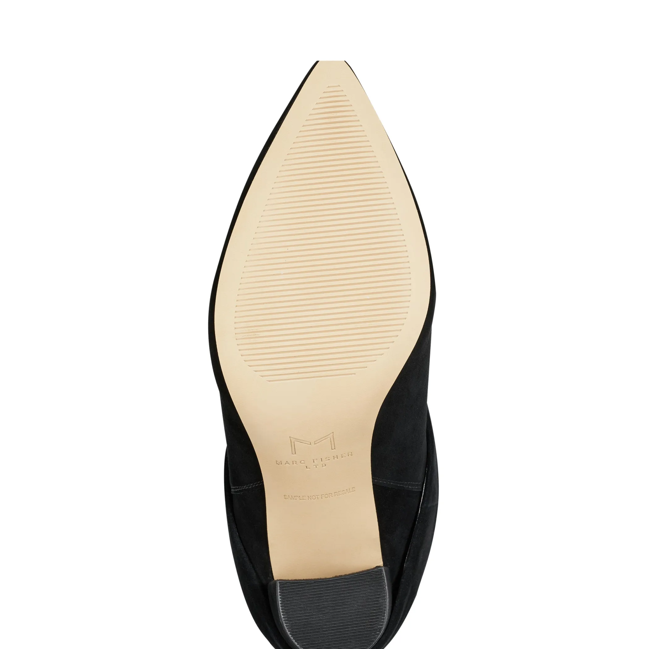 New Marc Fisher Larita Block Heel Boot Black Suede