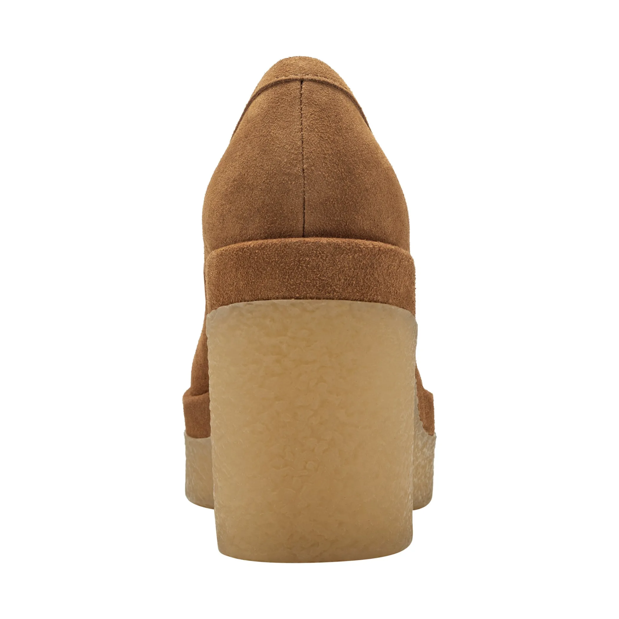 Shop Marc Fisher Lina Heeled Loafer Brown Suede