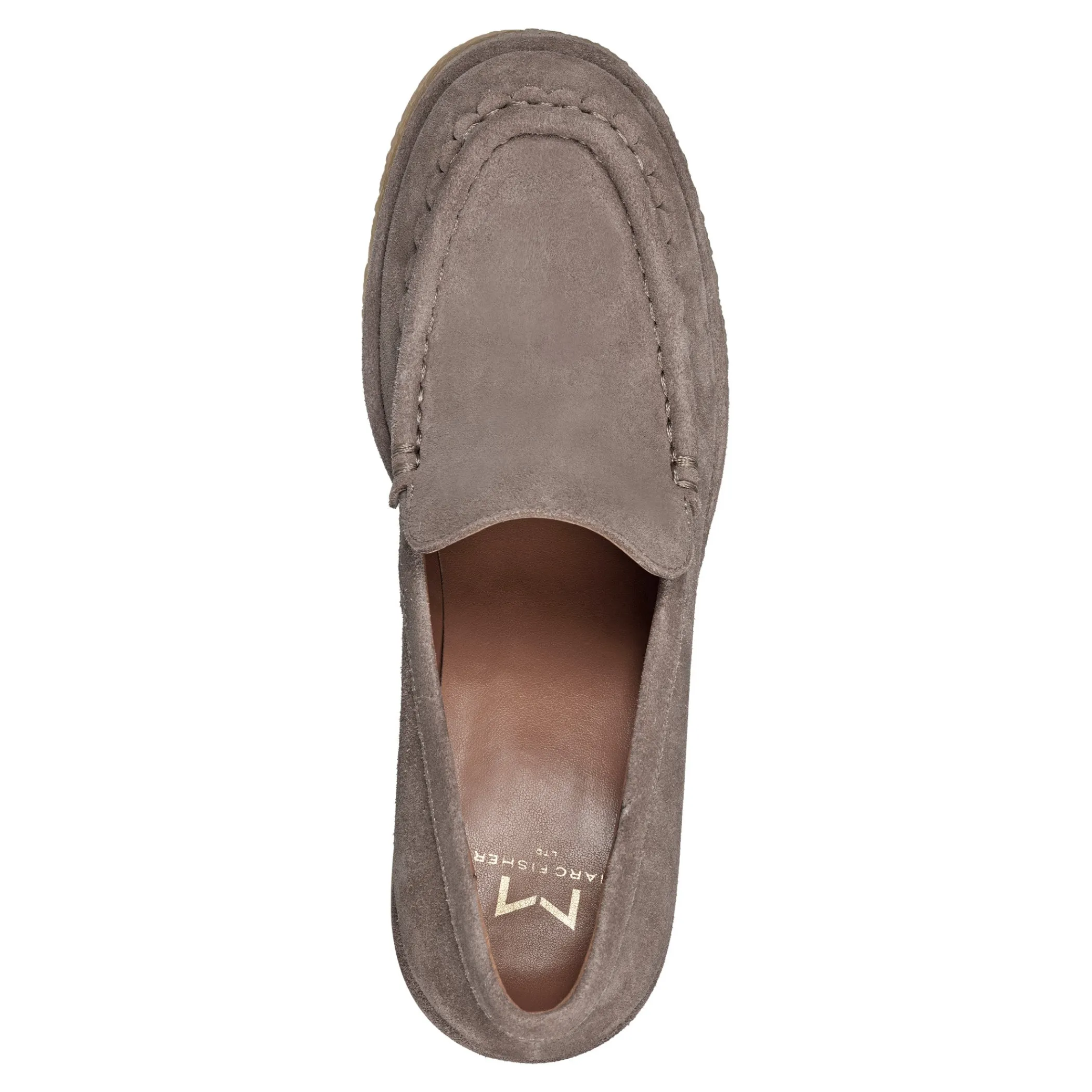 Best Sale Marc Fisher Lina Heeled Loafer Medium Natural Suede