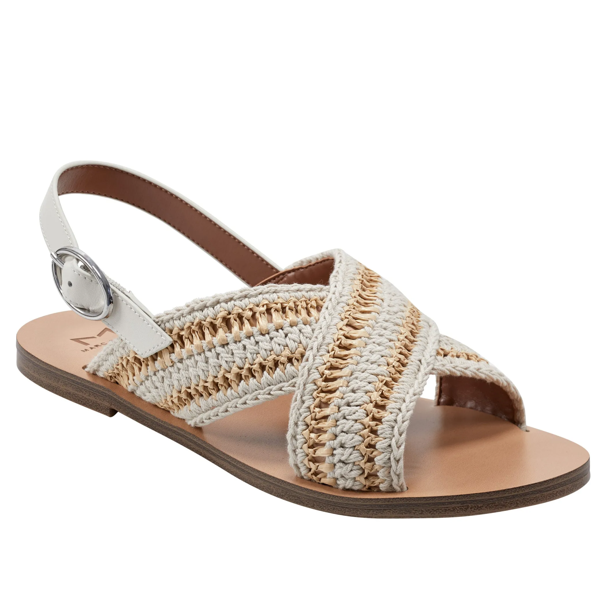 Best Sale Marc Fisher Lonnie Slingback Flat Sandal Ivory