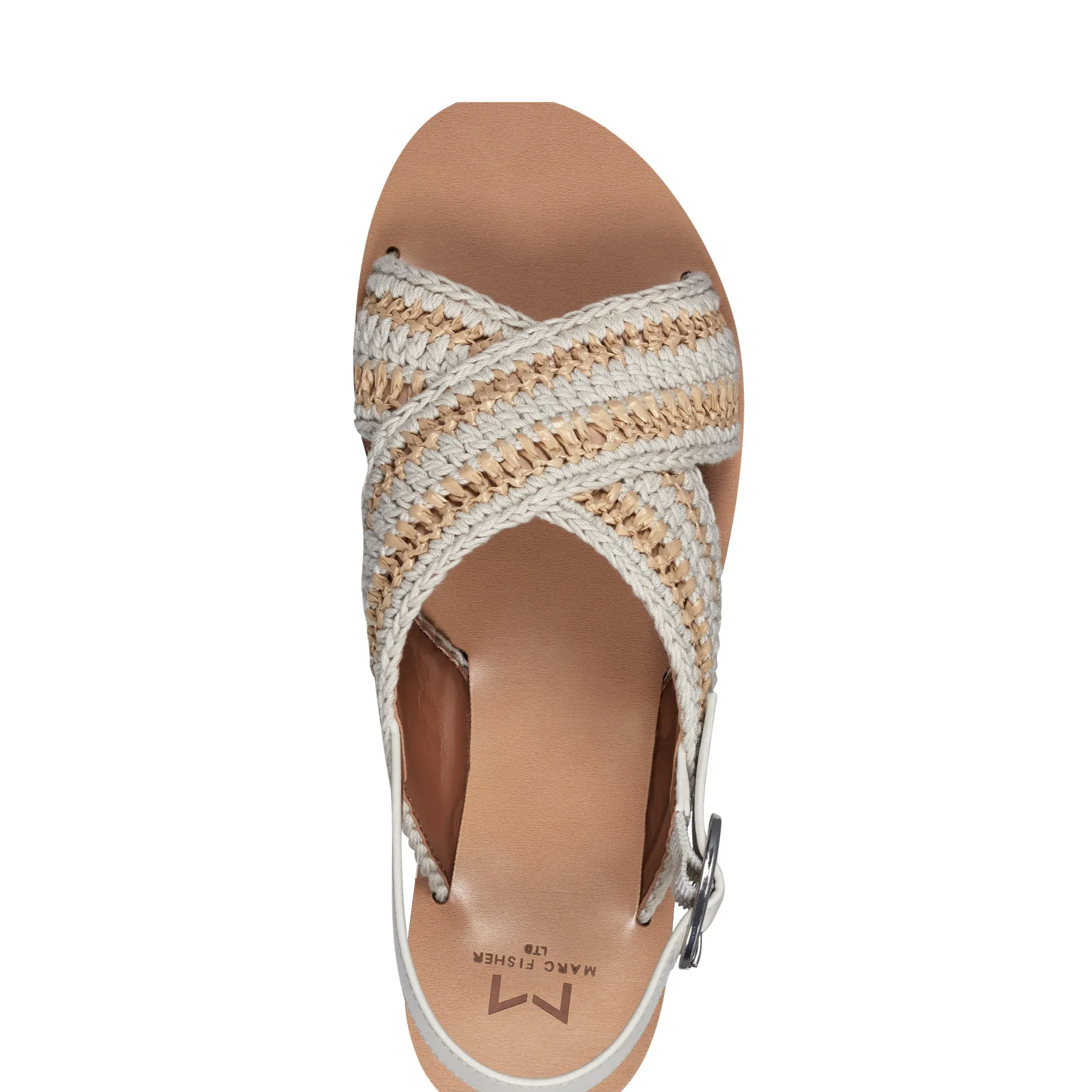 Best Sale Marc Fisher Lonnie Slingback Flat Sandal Ivory