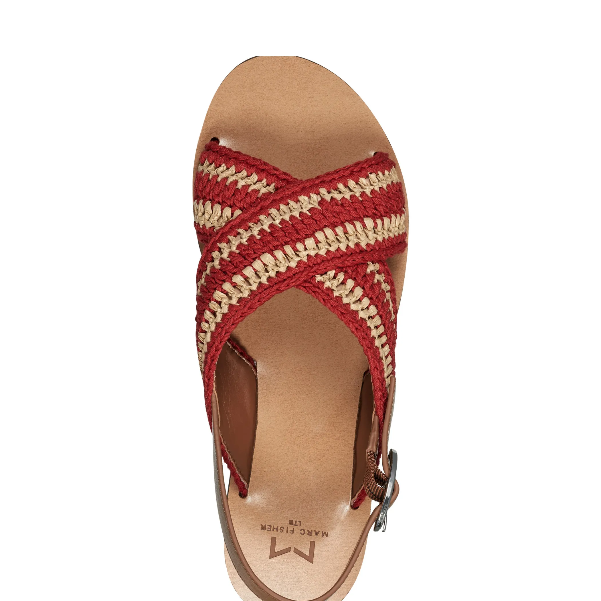 Fashion Marc Fisher Lonnie Slingback Flat Sandal Red