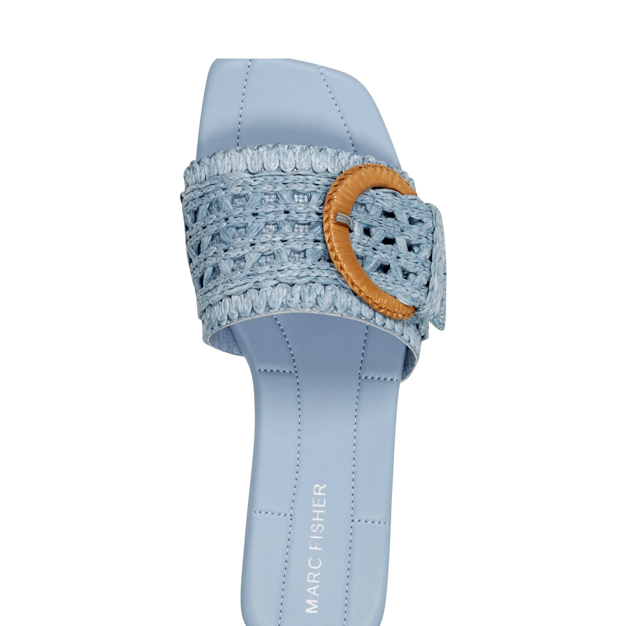 Discount Marc Fisher Loree Flat Slide Sandal Light Blue