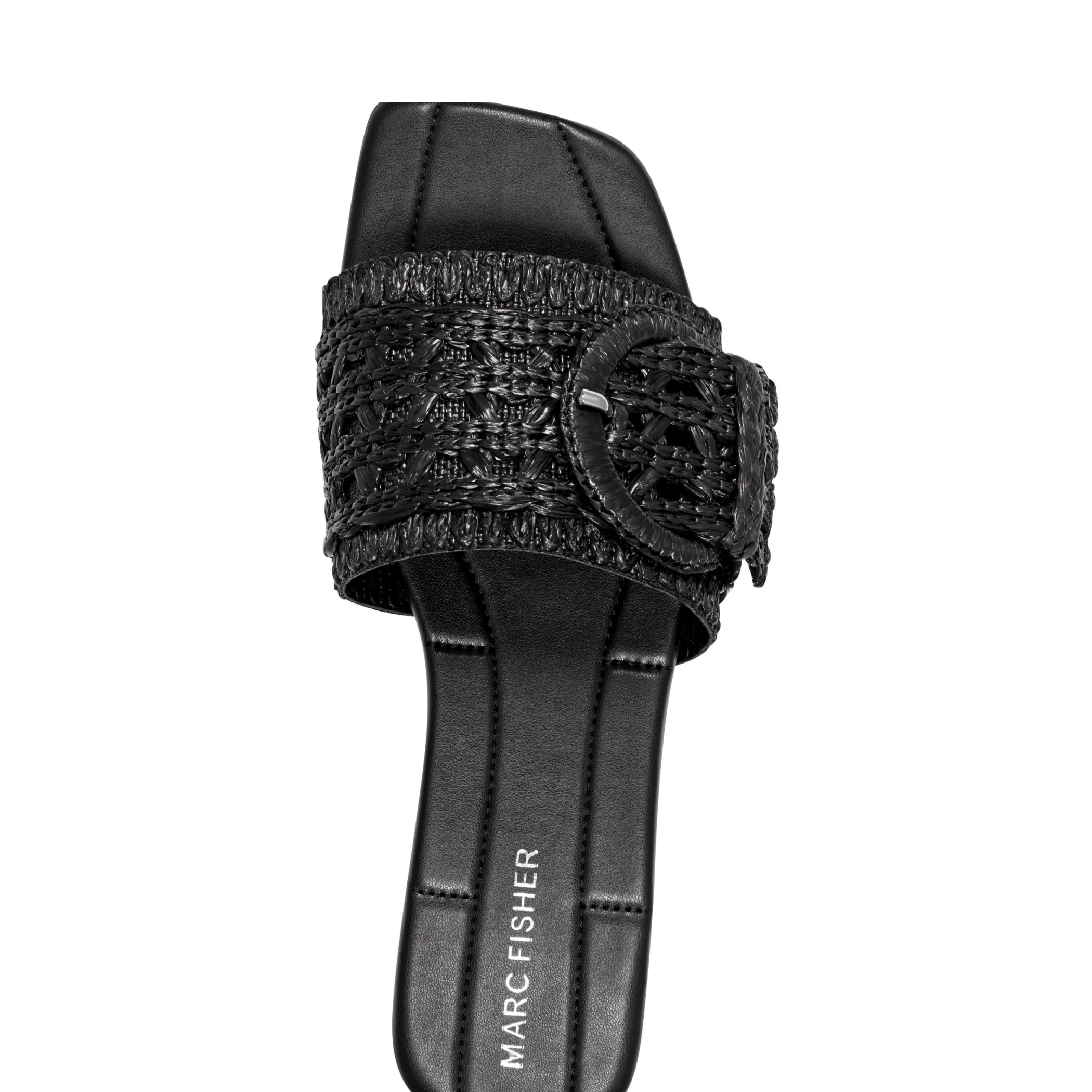 Discount Marc Fisher Loree Flat Slide Sandal Black