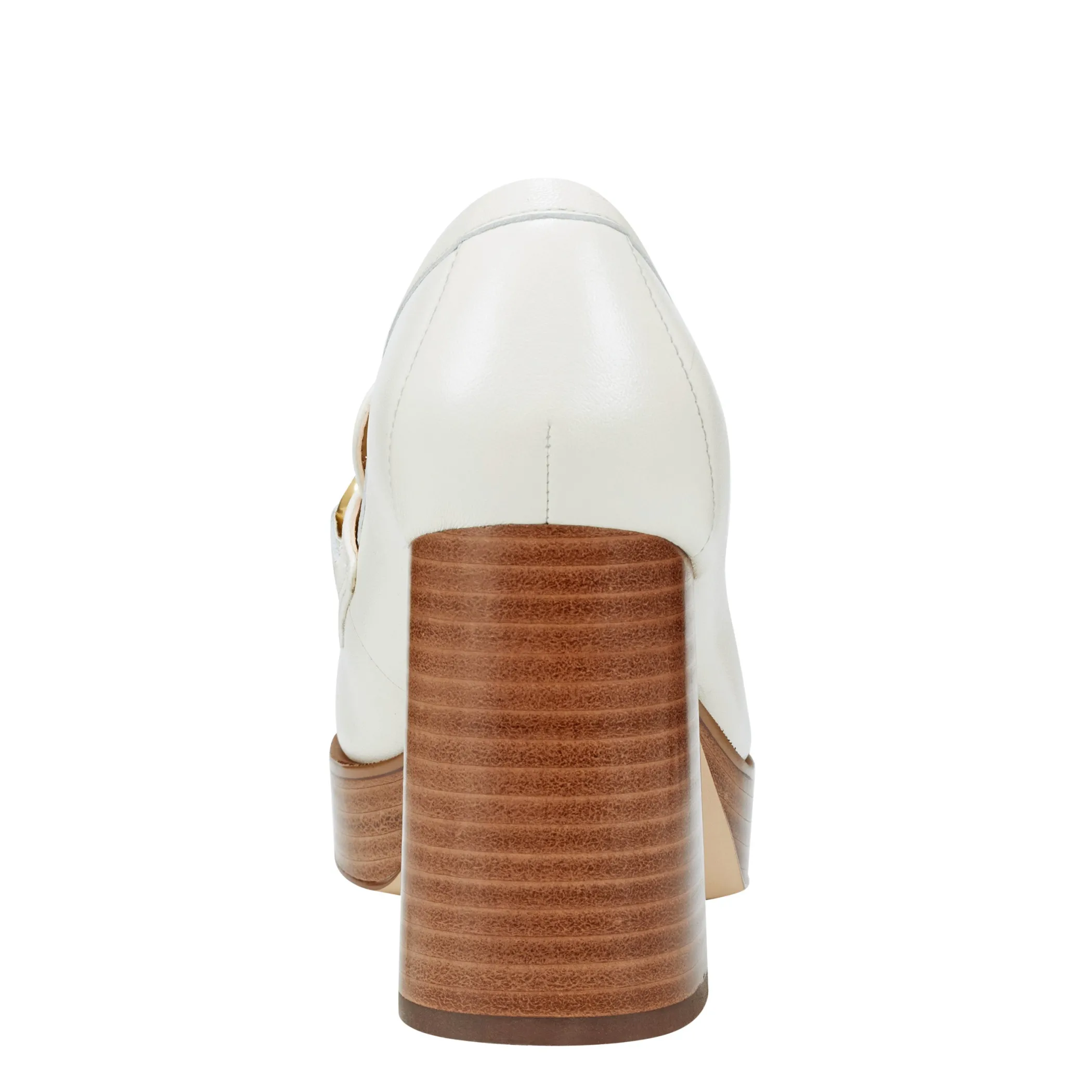 Cheap Marc Fisher Machi Heeled Loafer Chic Cream Leather